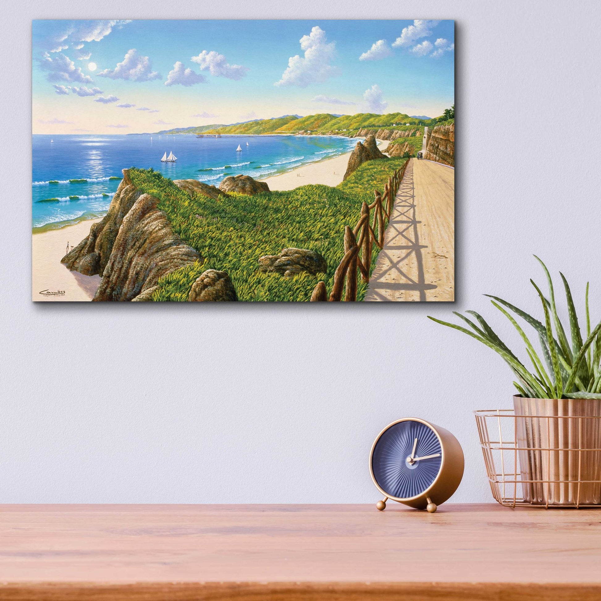 Epic Art 'California Incline 1915' by Eduardo Camoes, Acrylic Glass Wall Art,16x12