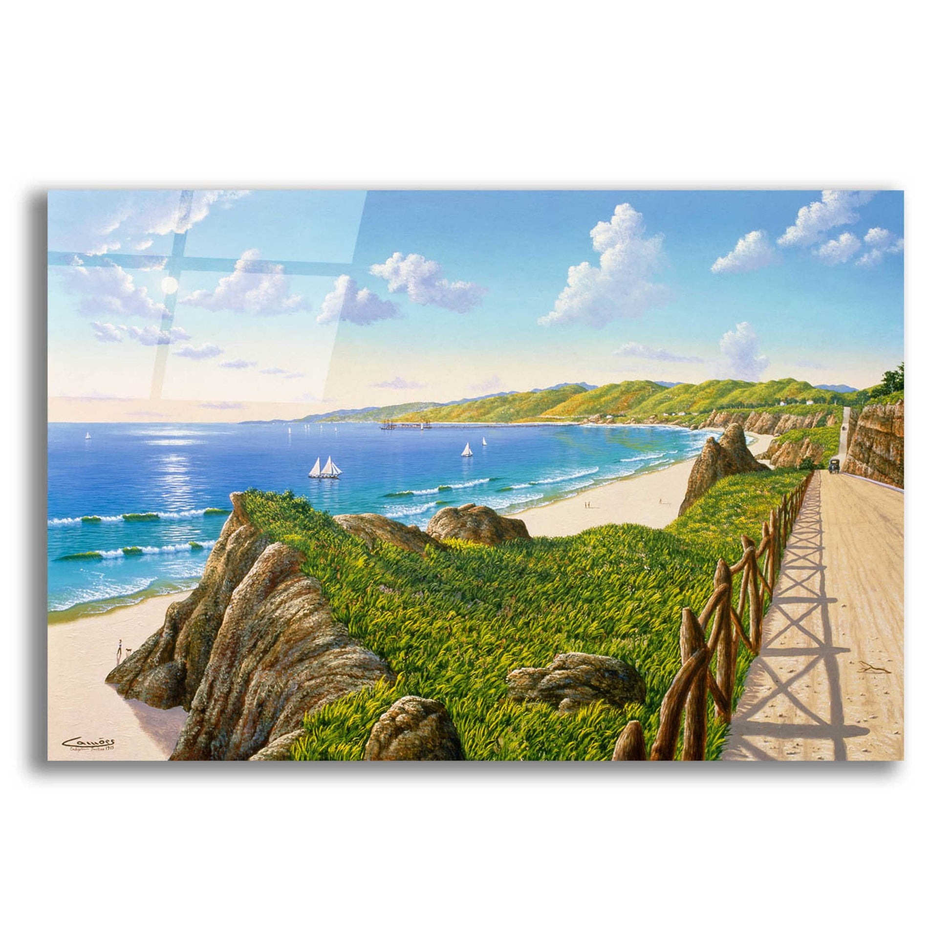 Epic Art 'California Incline 1915' by Eduardo Camoes, Acrylic Glass Wall Art,24x16