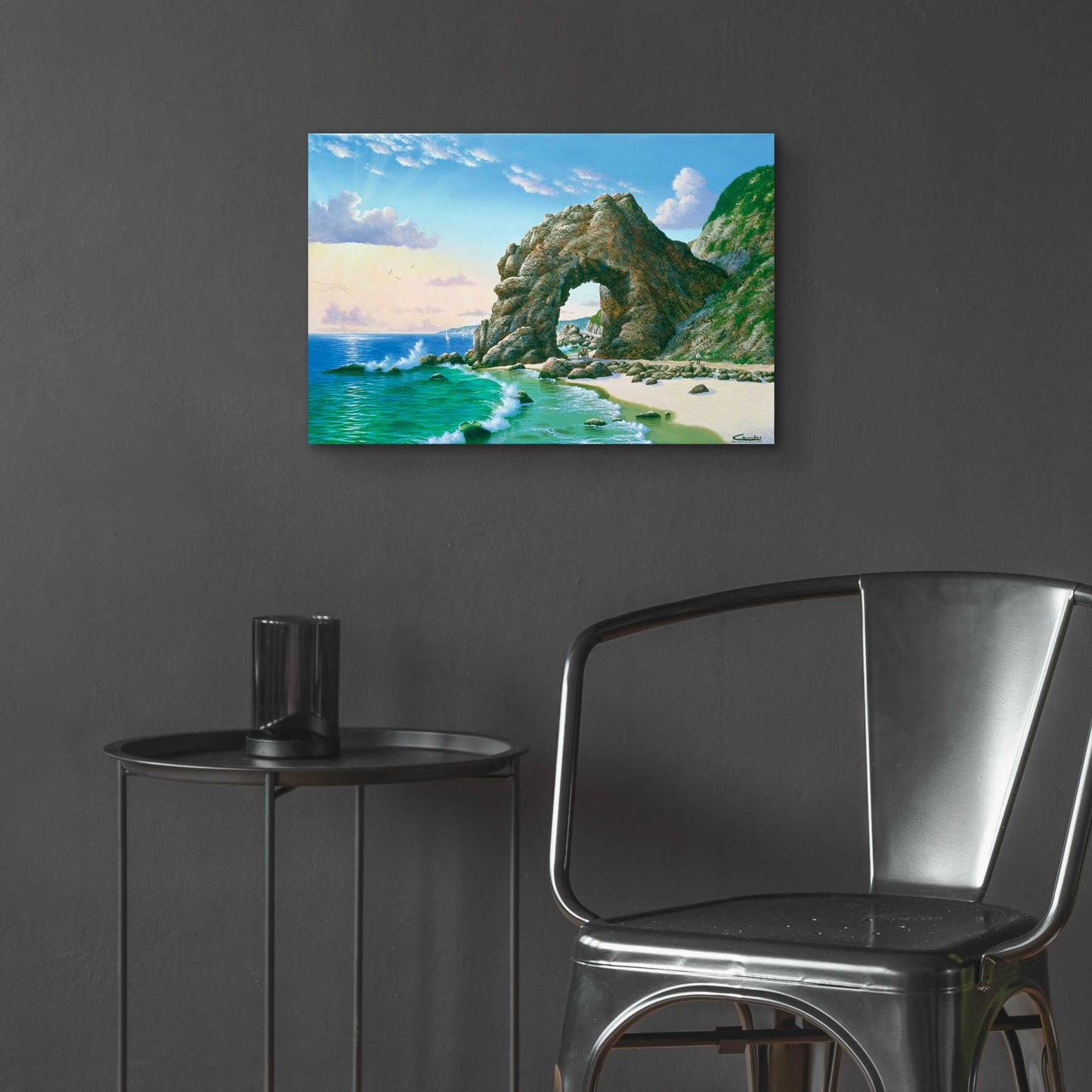 Epic Art 'Arch Near Topanga Beach 1905' by Eduardo Camoes, Acrylic Glass Wall Art,24x16