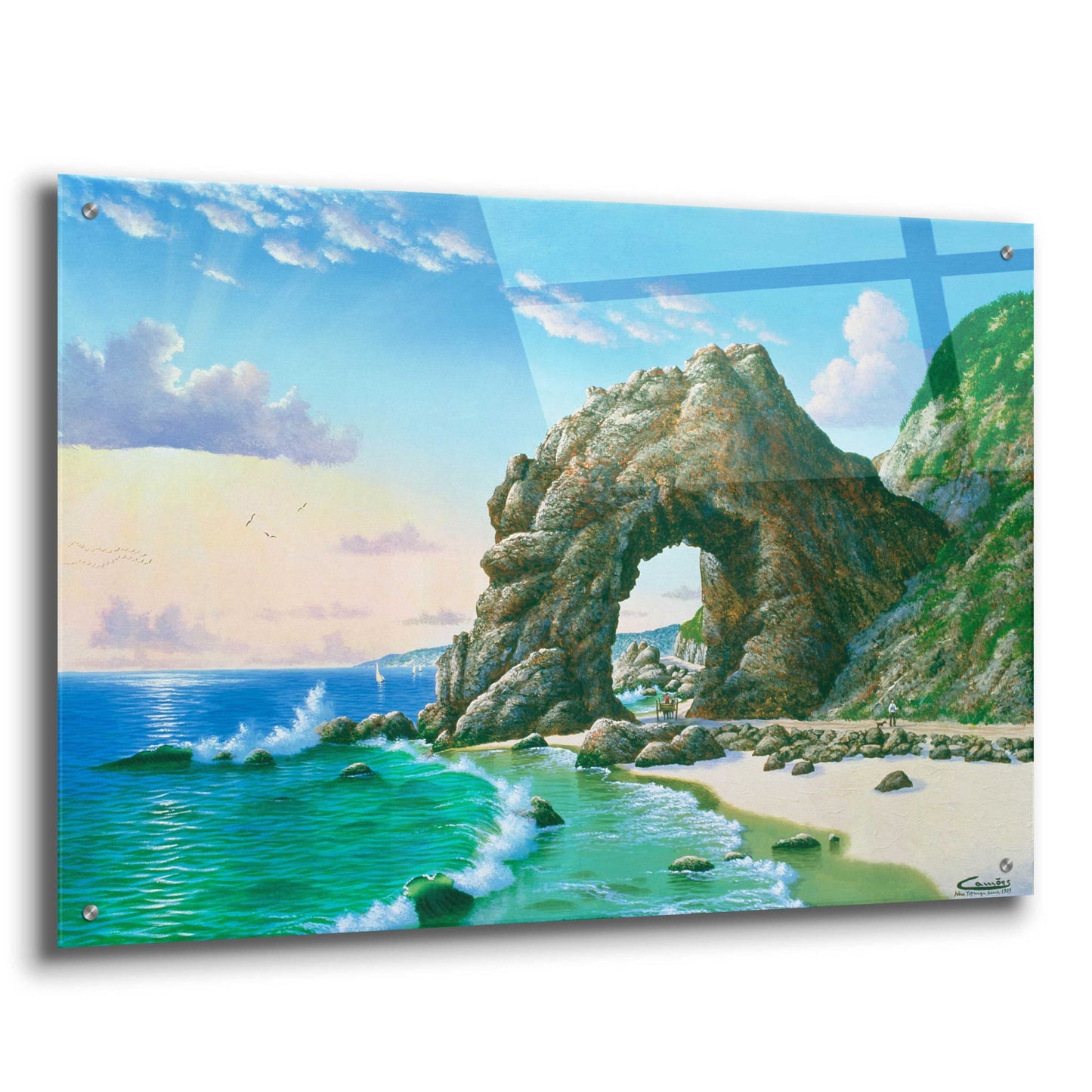 Epic Art 'Arch Near Topanga Beach 1905' by Eduardo Camoes, Acrylic Glass Wall Art,36x24