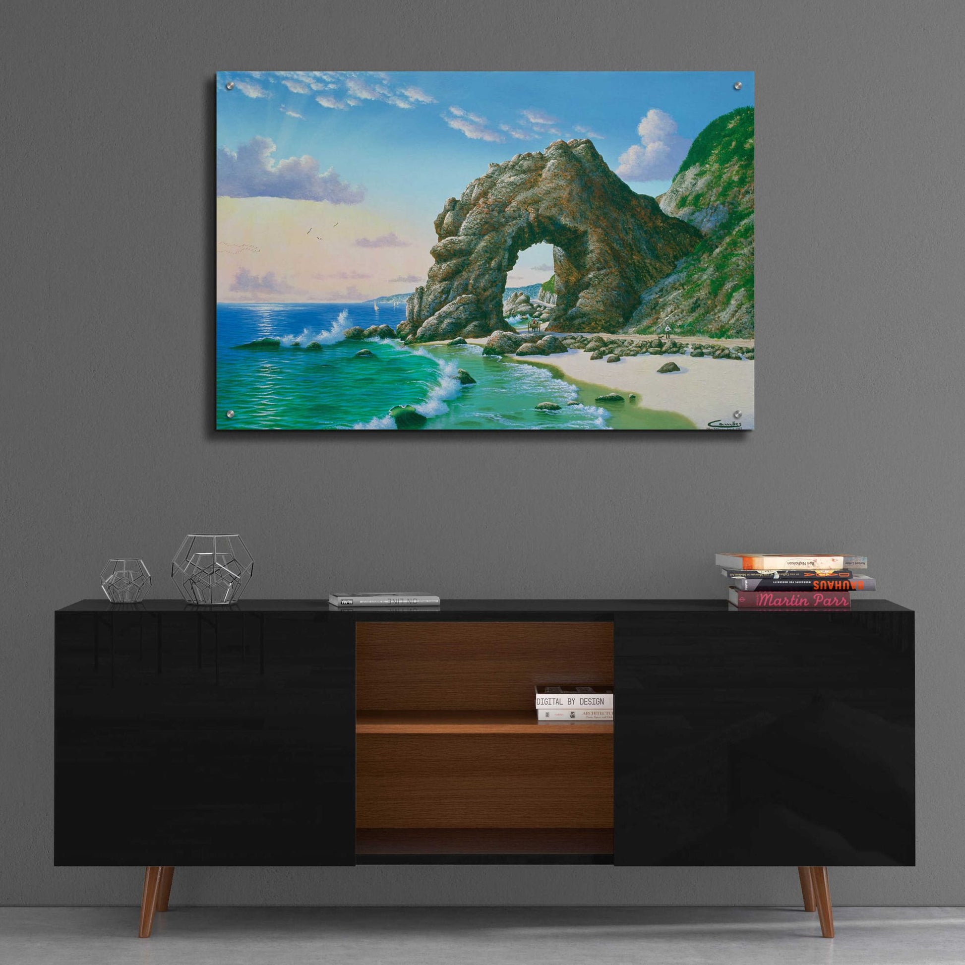 Epic Art 'Arch Near Topanga Beach 1905' by Eduardo Camoes, Acrylic Glass Wall Art,36x24