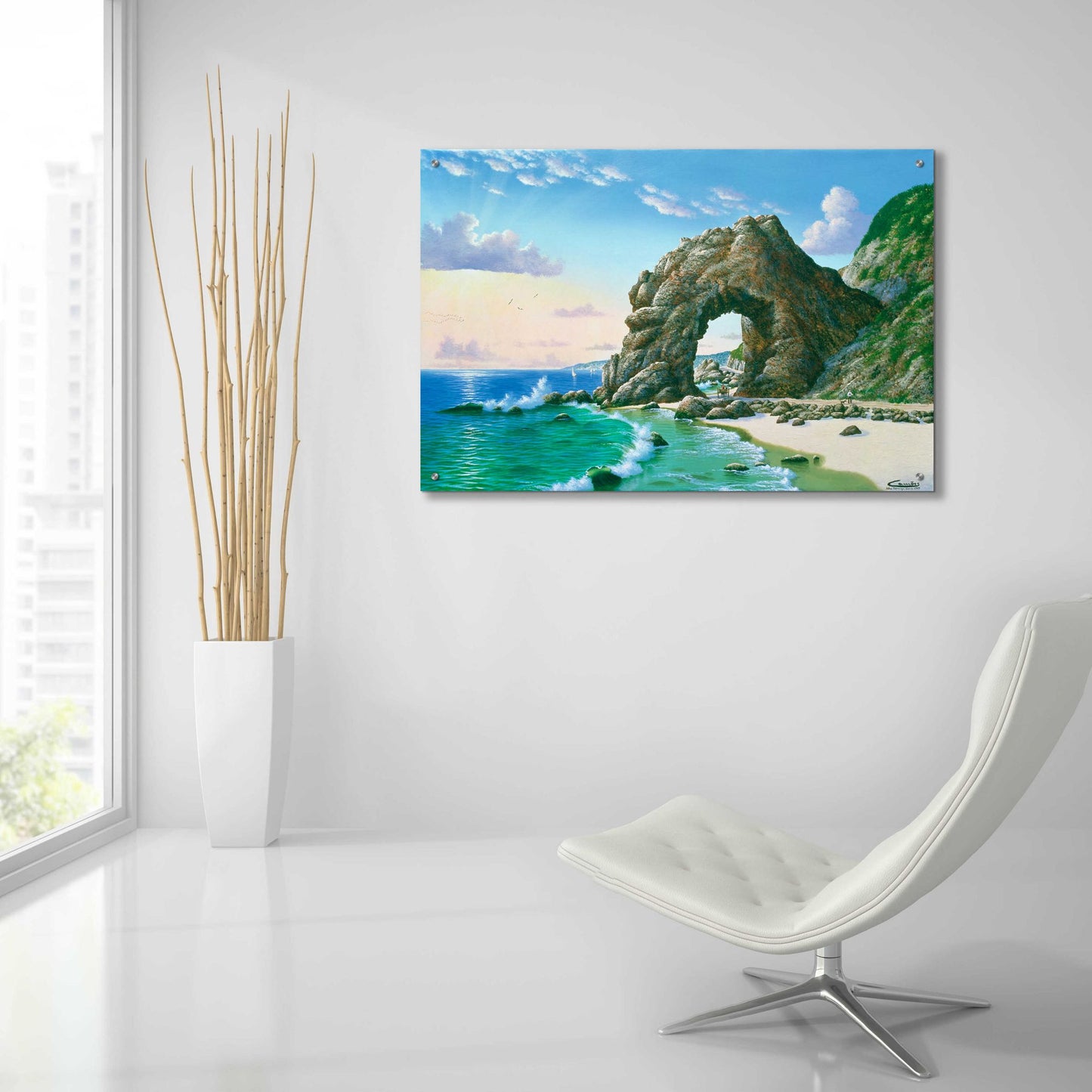 Epic Art 'Arch Near Topanga Beach 1905' by Eduardo Camoes, Acrylic Glass Wall Art,36x24