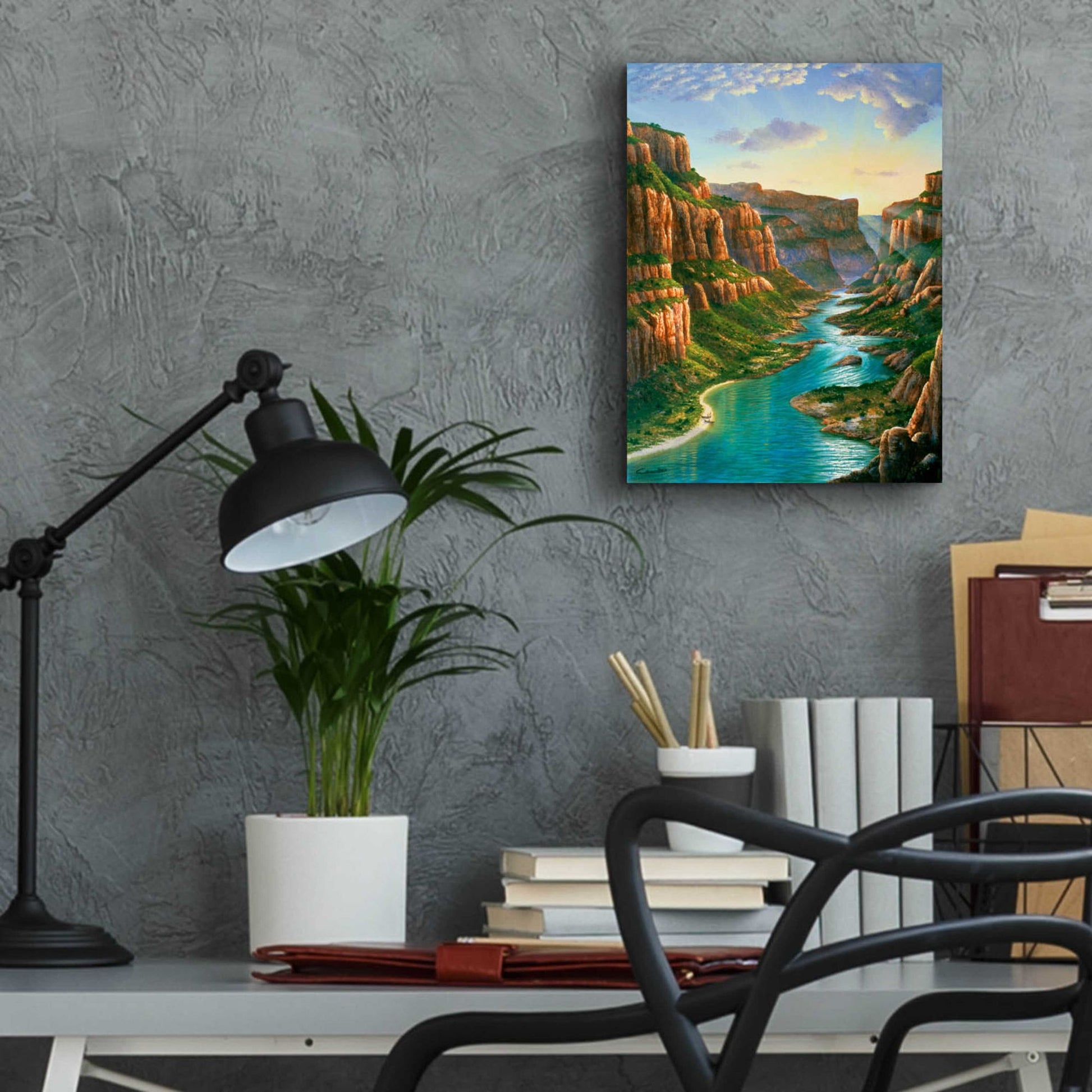 Epic Art 'Colorado River, Grand Canyon' by Eduardo Camoes, Acrylic Glass Wall Art,12x16