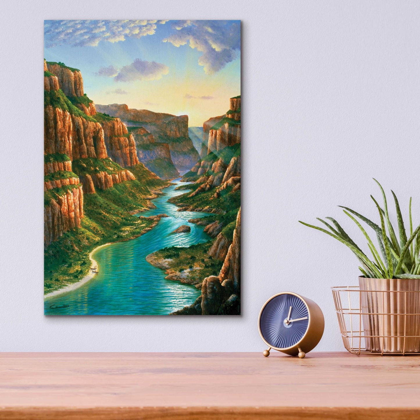 Epic Art 'Colorado River, Grand Canyon' by Eduardo Camoes, Acrylic Glass Wall Art,12x16