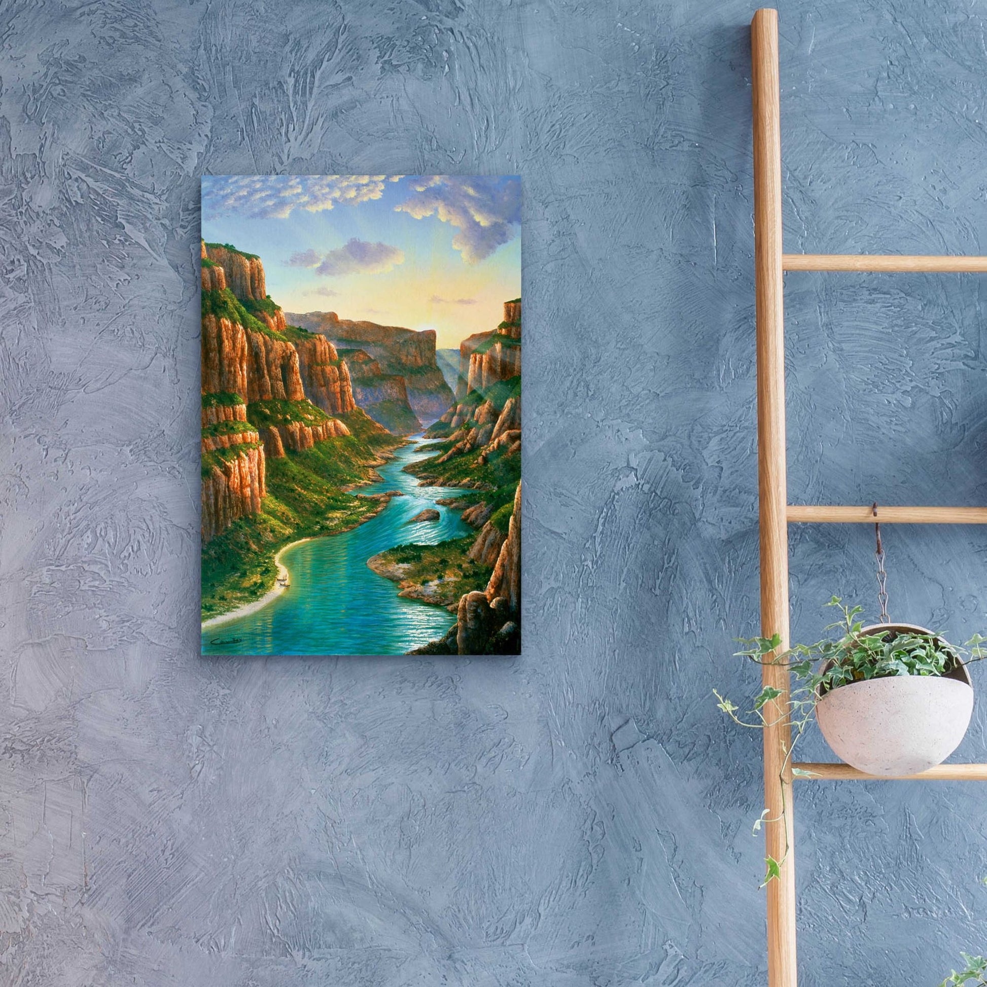 Epic Art 'Colorado River, Grand Canyon' by Eduardo Camoes, Acrylic Glass Wall Art,16x24