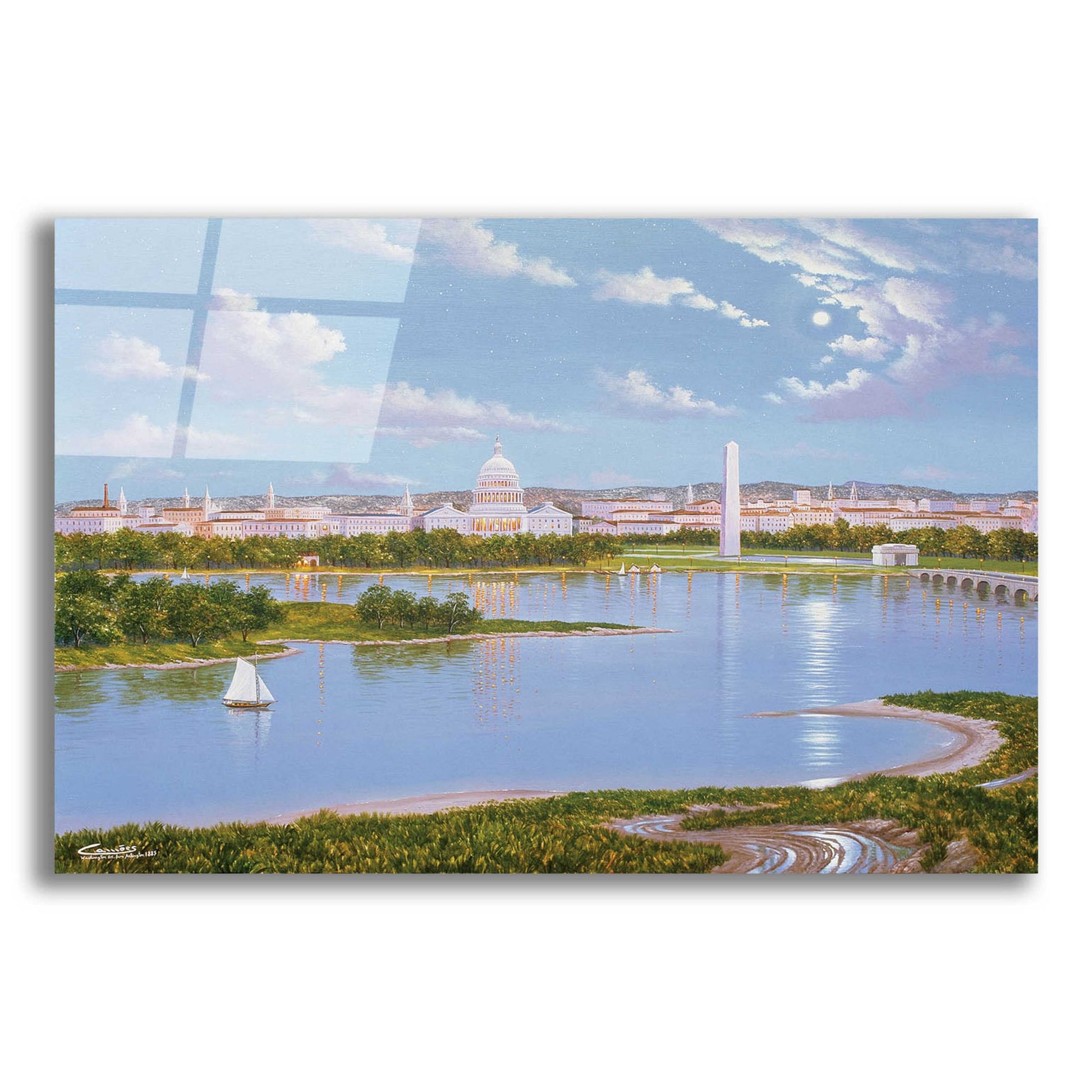 Epic Art 'Washington, D. C. In 1885' by Eduardo Camoes, Acrylic Glass Wall Art,24x16