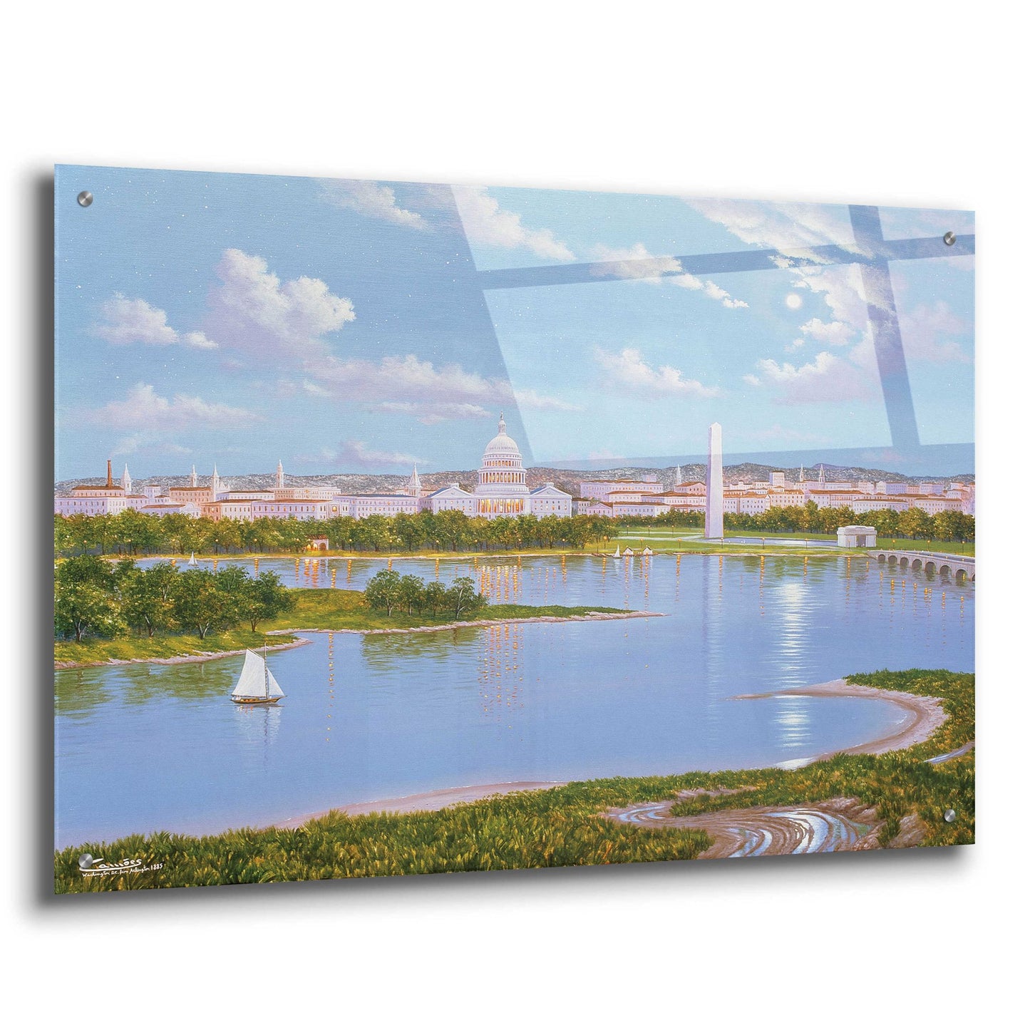 Epic Art 'Washington, D. C. In 1885' by Eduardo Camoes, Acrylic Glass Wall Art,36x24