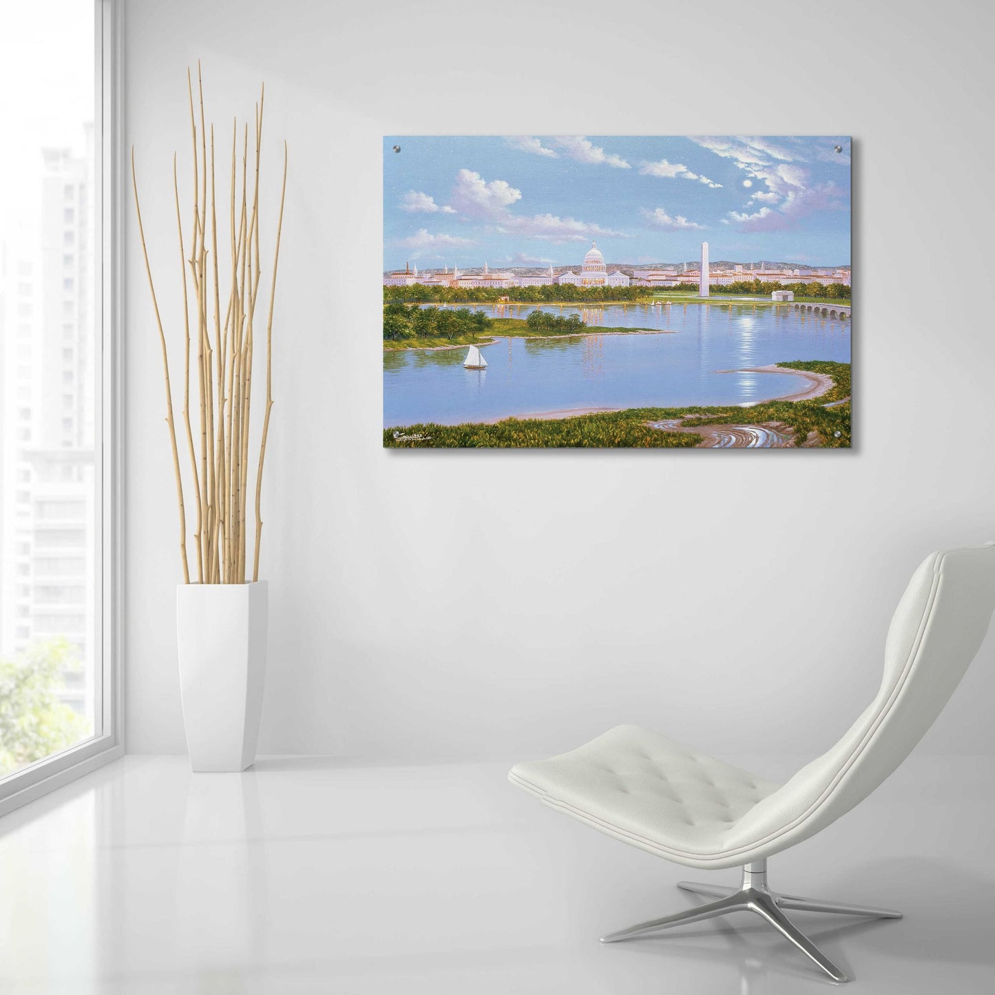 Epic Art 'Washington, D. C. In 1885' by Eduardo Camoes, Acrylic Glass Wall Art,36x24