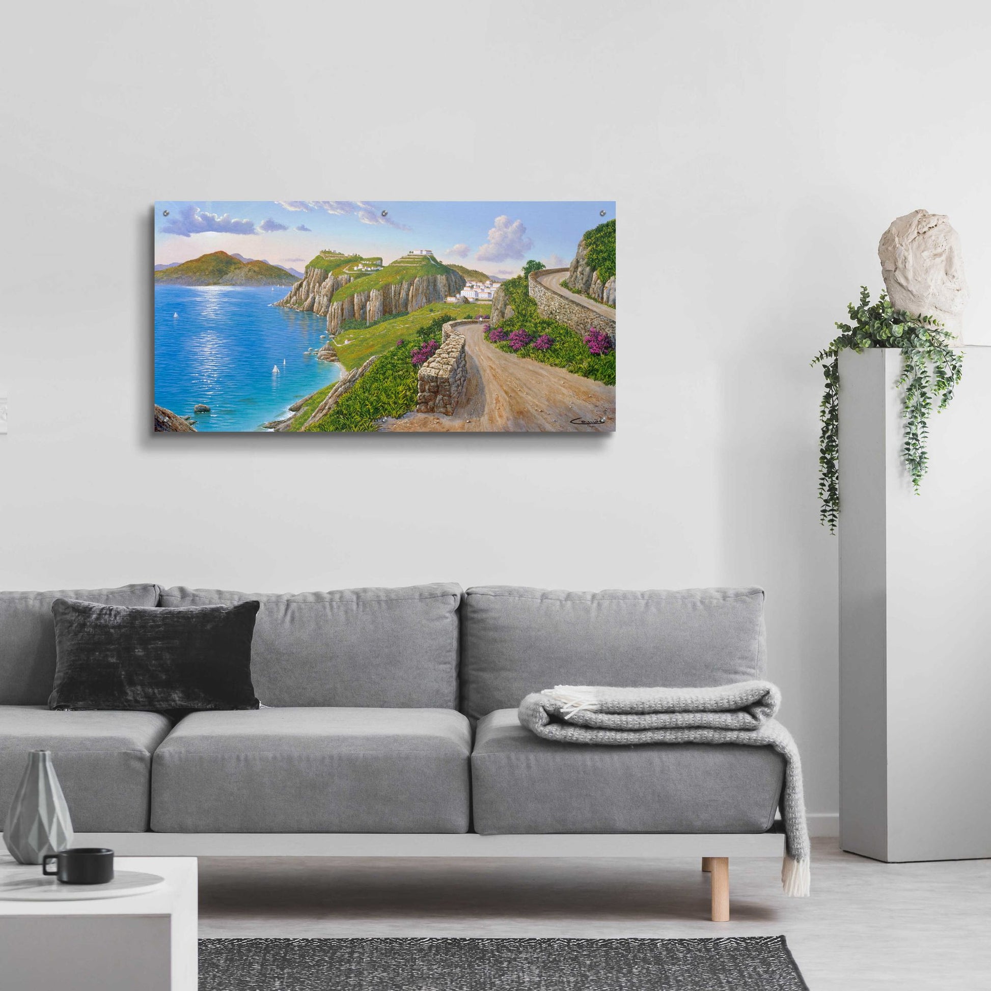 Epic Art 'Capri, Italy' by Eduardo Camoes, Acrylic Glass Wall Art,48x24