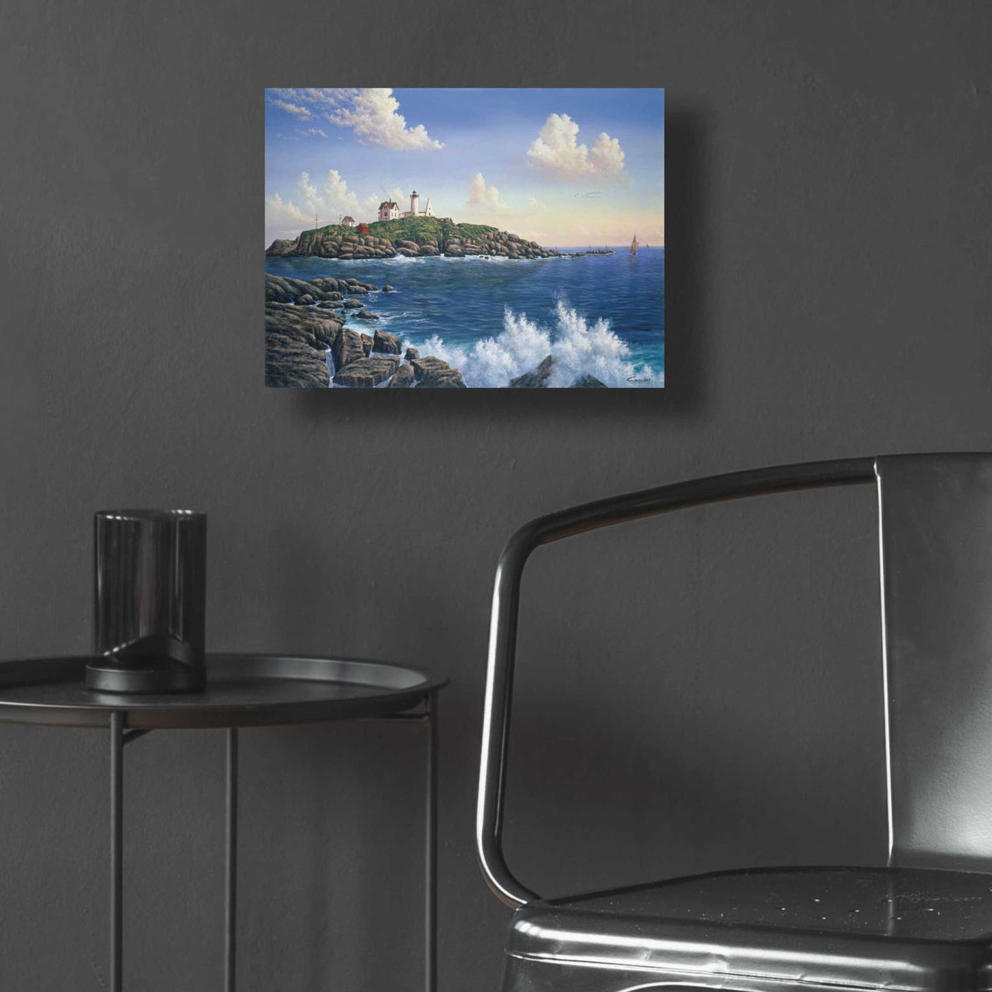 Epic Art 'Cape Neddick, Maine' by Eduardo Camoes, Acrylic Glass Wall Art,16x12