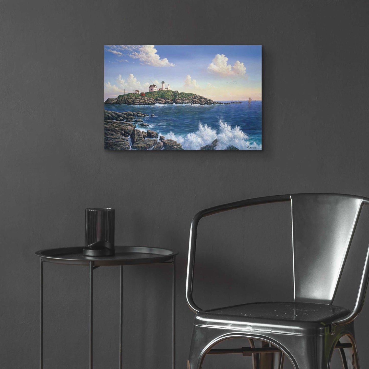 Epic Art 'Cape Neddick, Maine' by Eduardo Camoes, Acrylic Glass Wall Art,24x16