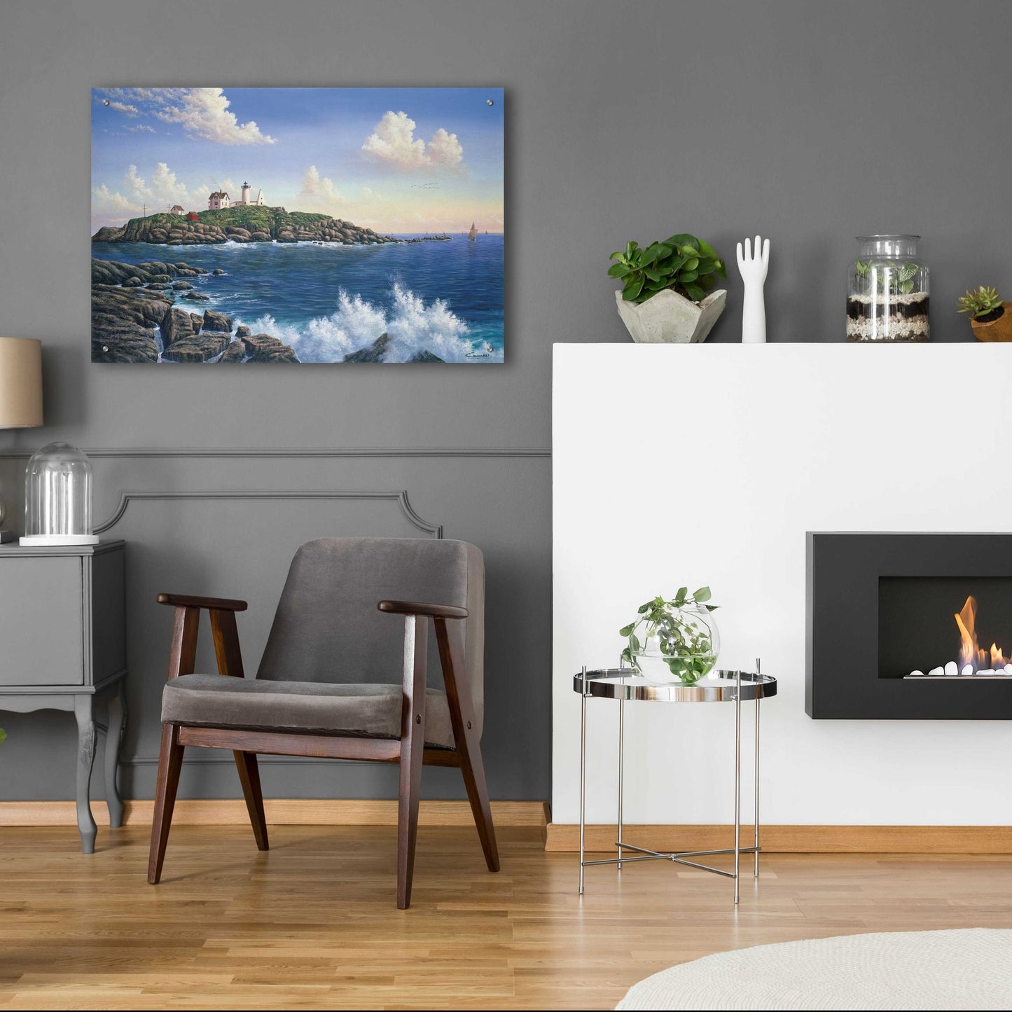 Epic Art 'Cape Neddick, Maine' by Eduardo Camoes, Acrylic Glass Wall Art,36x24