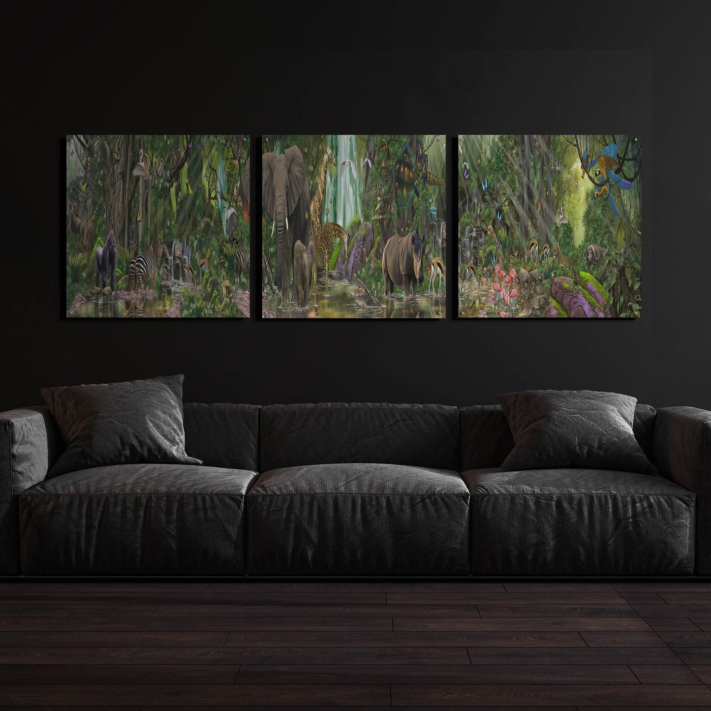 Epic Art The Last Rainforest, Acrylic Glass Wall Art 3 Piece,108x36