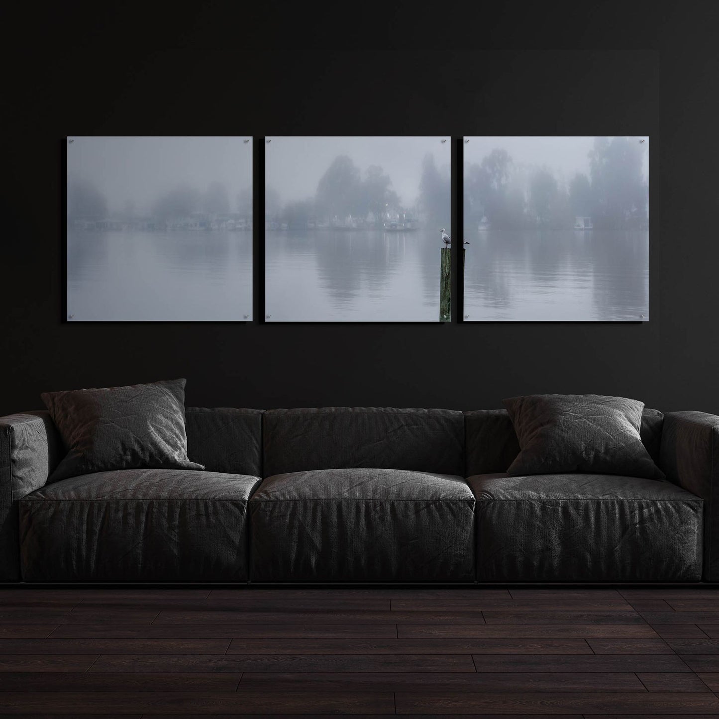 Epic Art 'Mannum Ferry' by Everlook Photography, Acrylic Glass Wall Art, 3 Piece Set,108x36