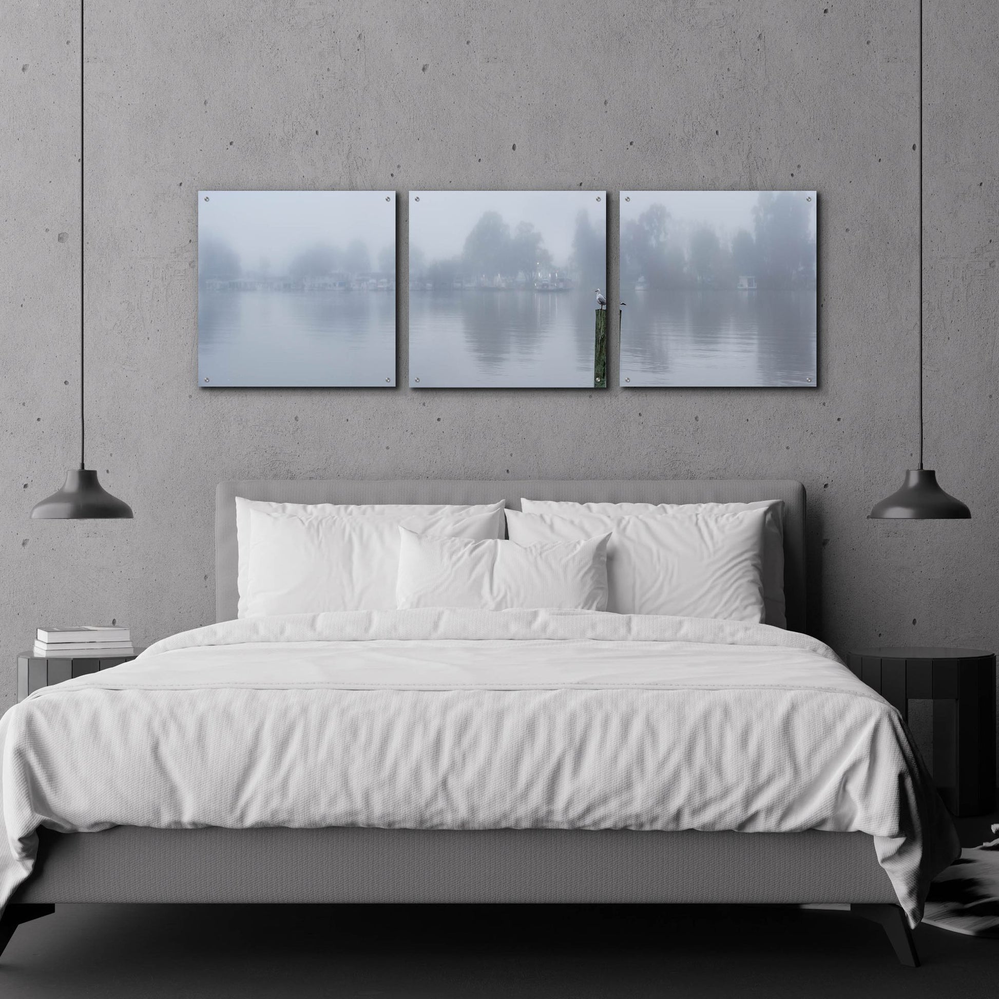 Epic Art 'Mannum Ferry' by Everlook Photography, Acrylic Glass Wall Art, 3 Piece Set,72x24