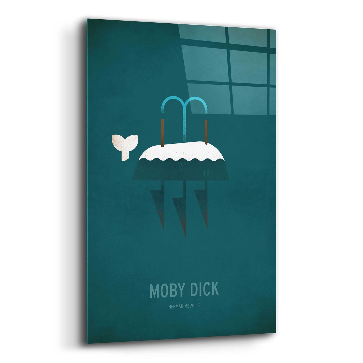 Epic Art 'Moby Dick Minimal' by Christian Jackson, Acrylic Glass Wall Art,12x16