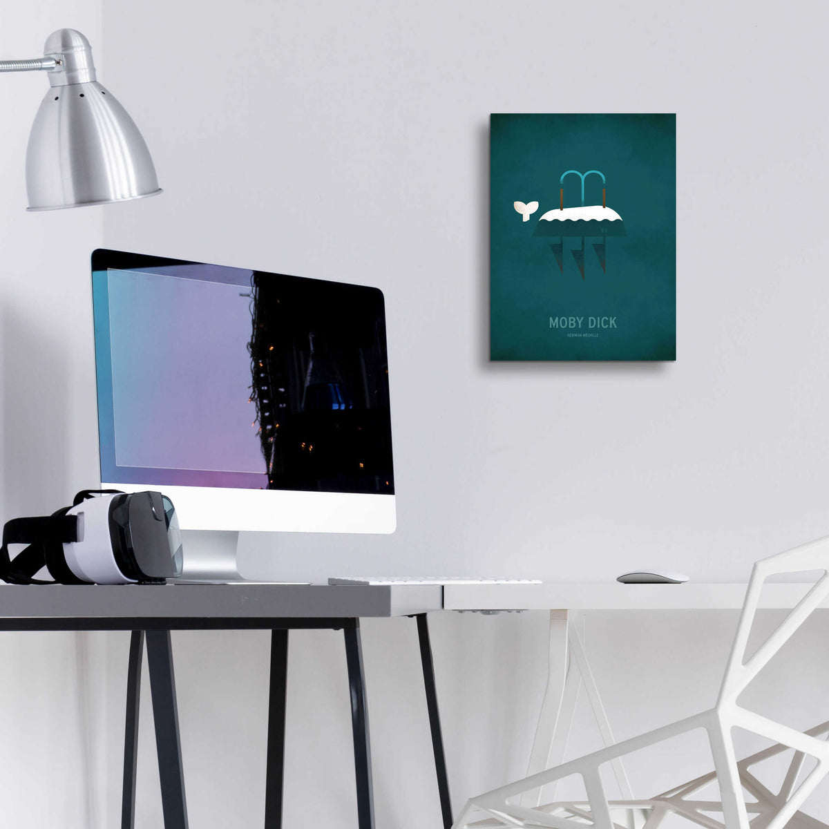 Moby Dick Minimal by Christian Jackson - 12x16 acrylic wall art in a room