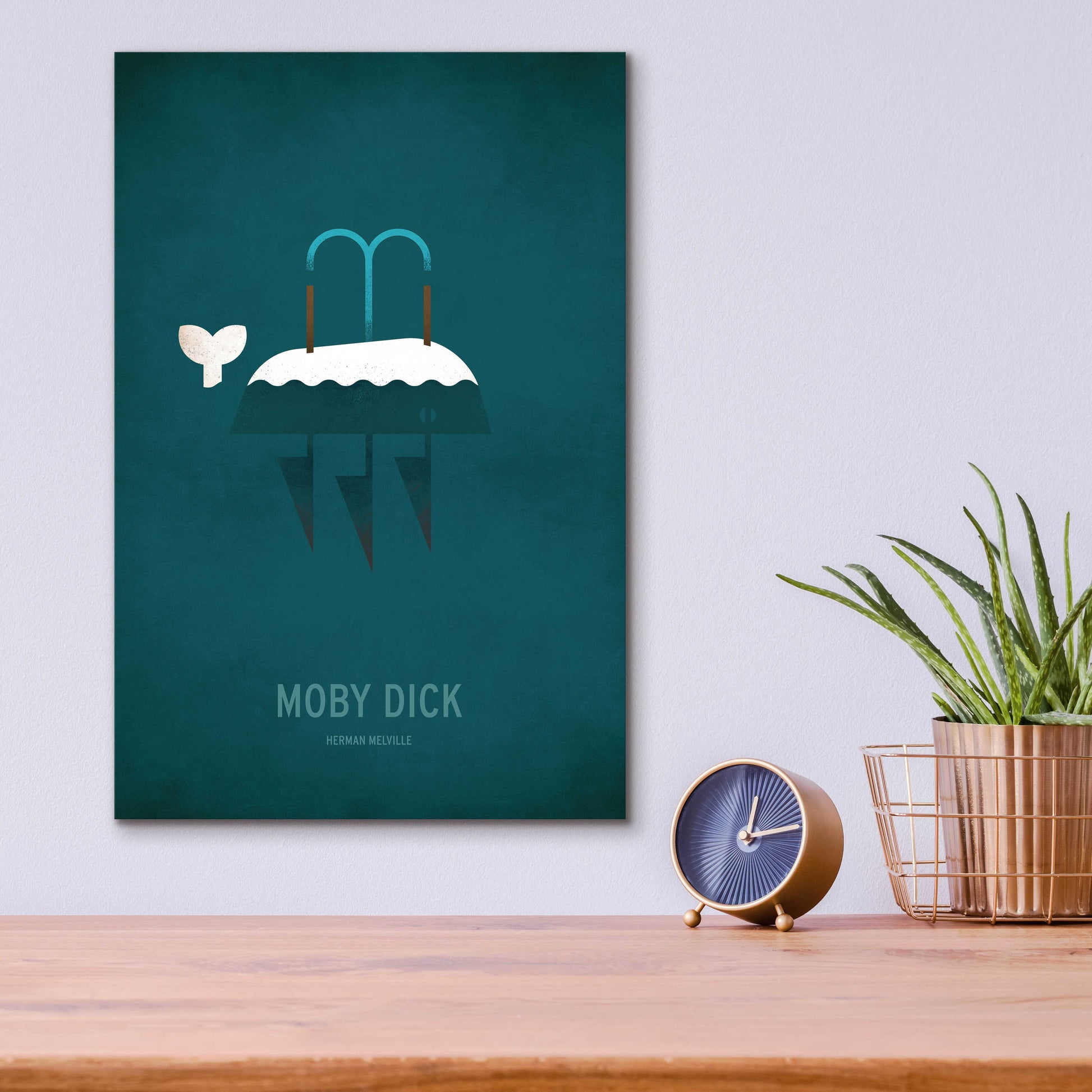 Epic Art 'Moby Dick Minimal' by Christian Jackson, Acrylic Glass Wall Art,12x16