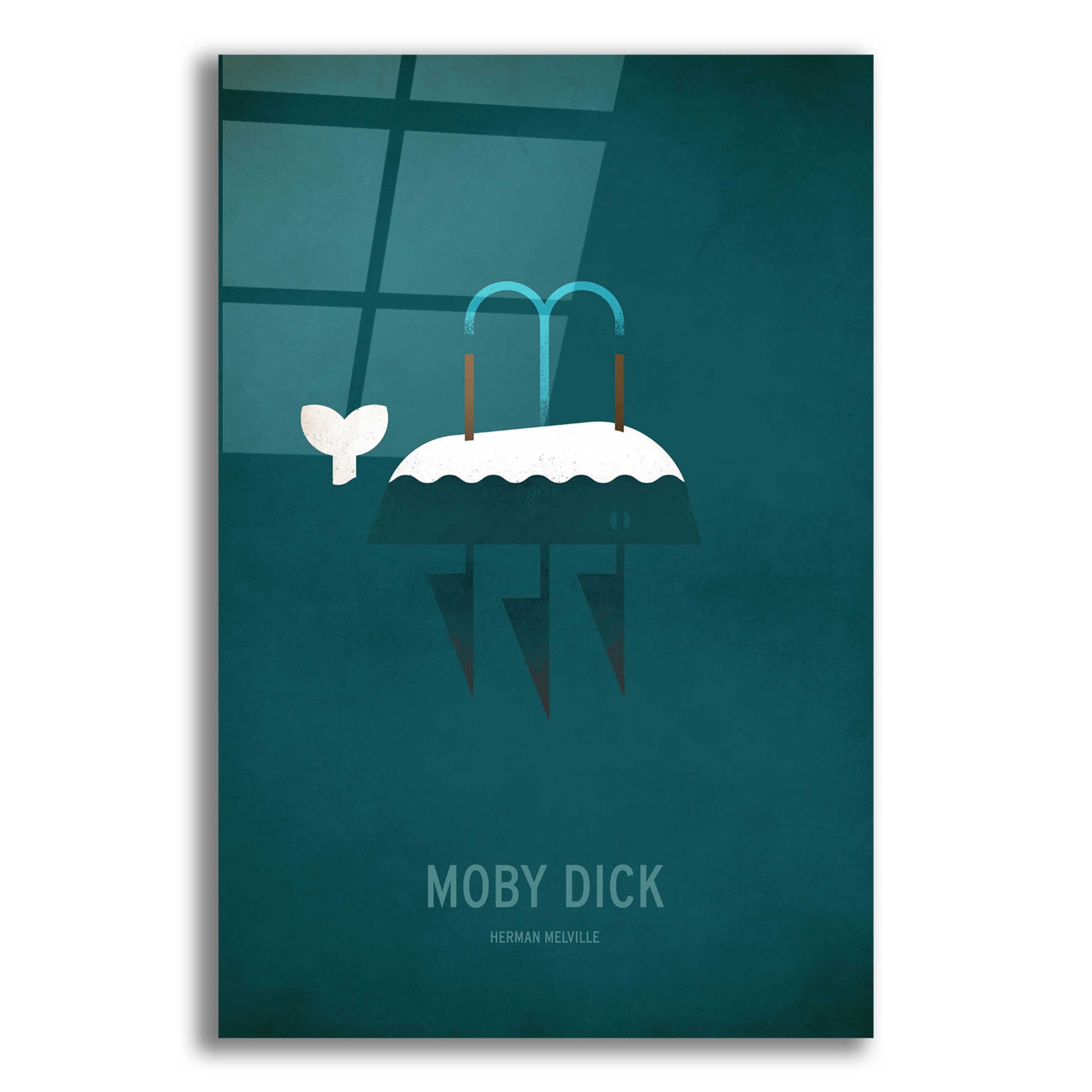 Epic Art 'Moby Dick Minimal' by Christian Jackson, Acrylic Glass Wall Art,12x16