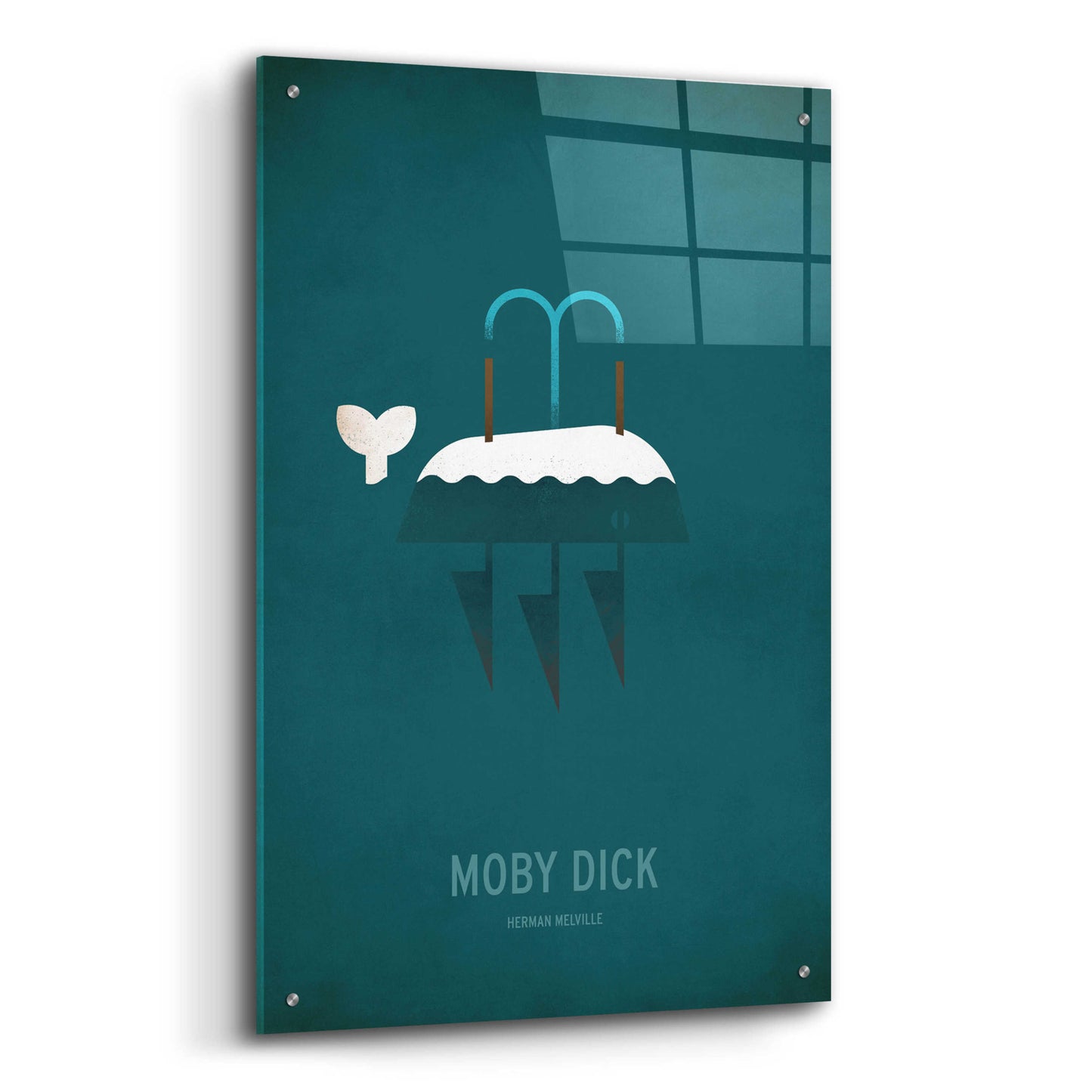 Epic Art 'Moby Dick Minimal' by Christian Jackson, Acrylic Glass Wall Art,24x36