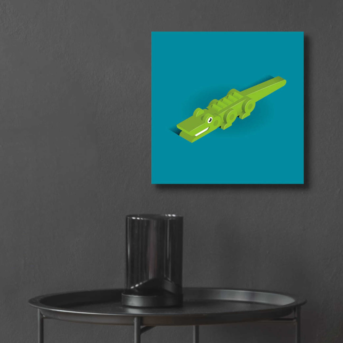 Epic Art 'Crocodile' by Bo Virkelyst Jensen, Acrylic Glass Wall Art,12x12