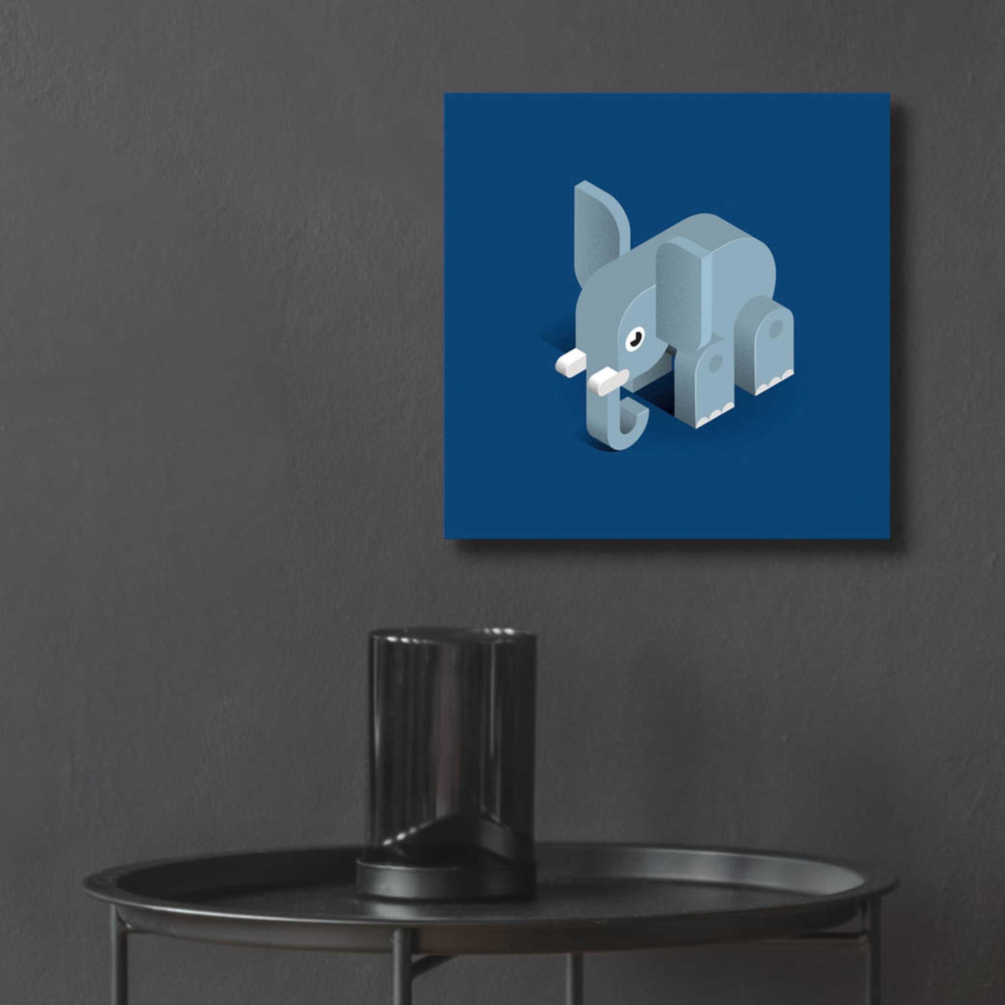 Epic Art 'Elephant' by Bo Virkelyst Jensen, Acrylic Glass Wall Art,12x12