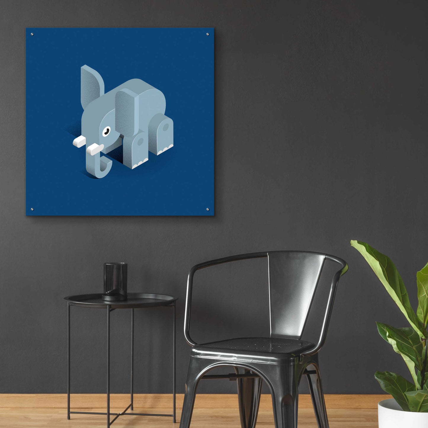 Epic Art 'Elephant' by Bo Virkelyst Jensen, Acrylic Glass Wall Art,36x36