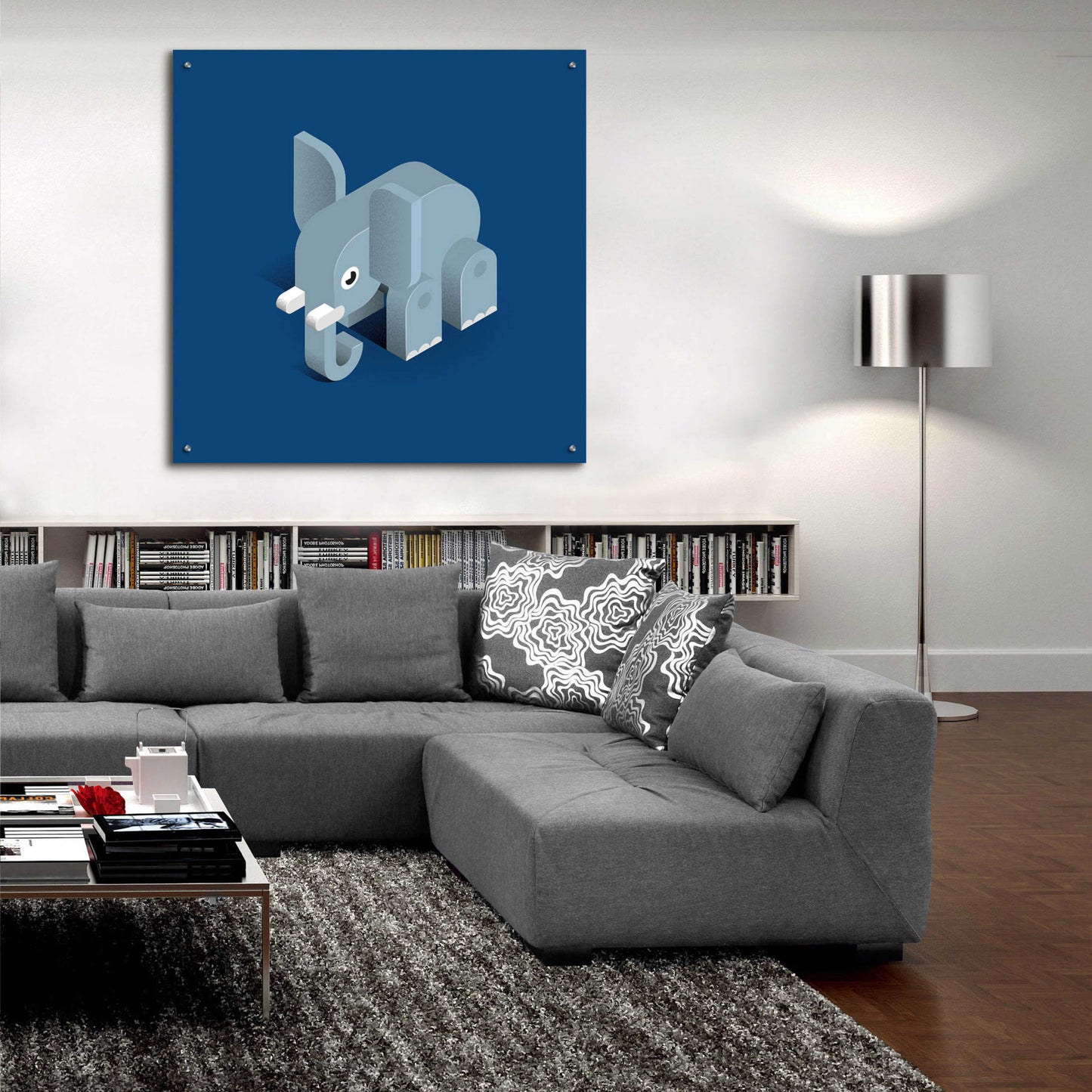 Epic Art 'Elephant' by Bo Virkelyst Jensen, Acrylic Glass Wall Art,36x36