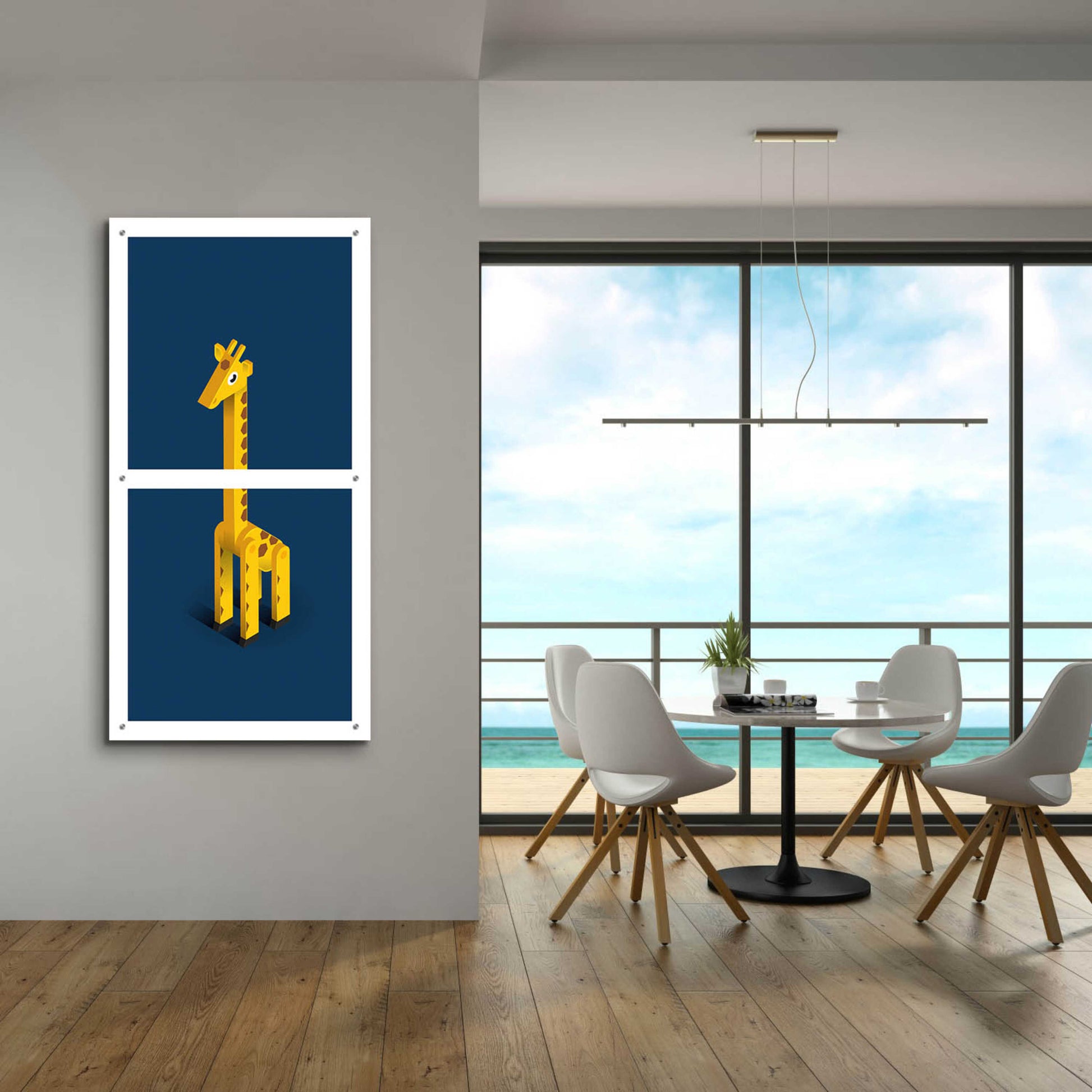 Epic Art 'Giraffe' by Bo Virkelyst Jensen, Acrylic Glass Wall Art,24x48