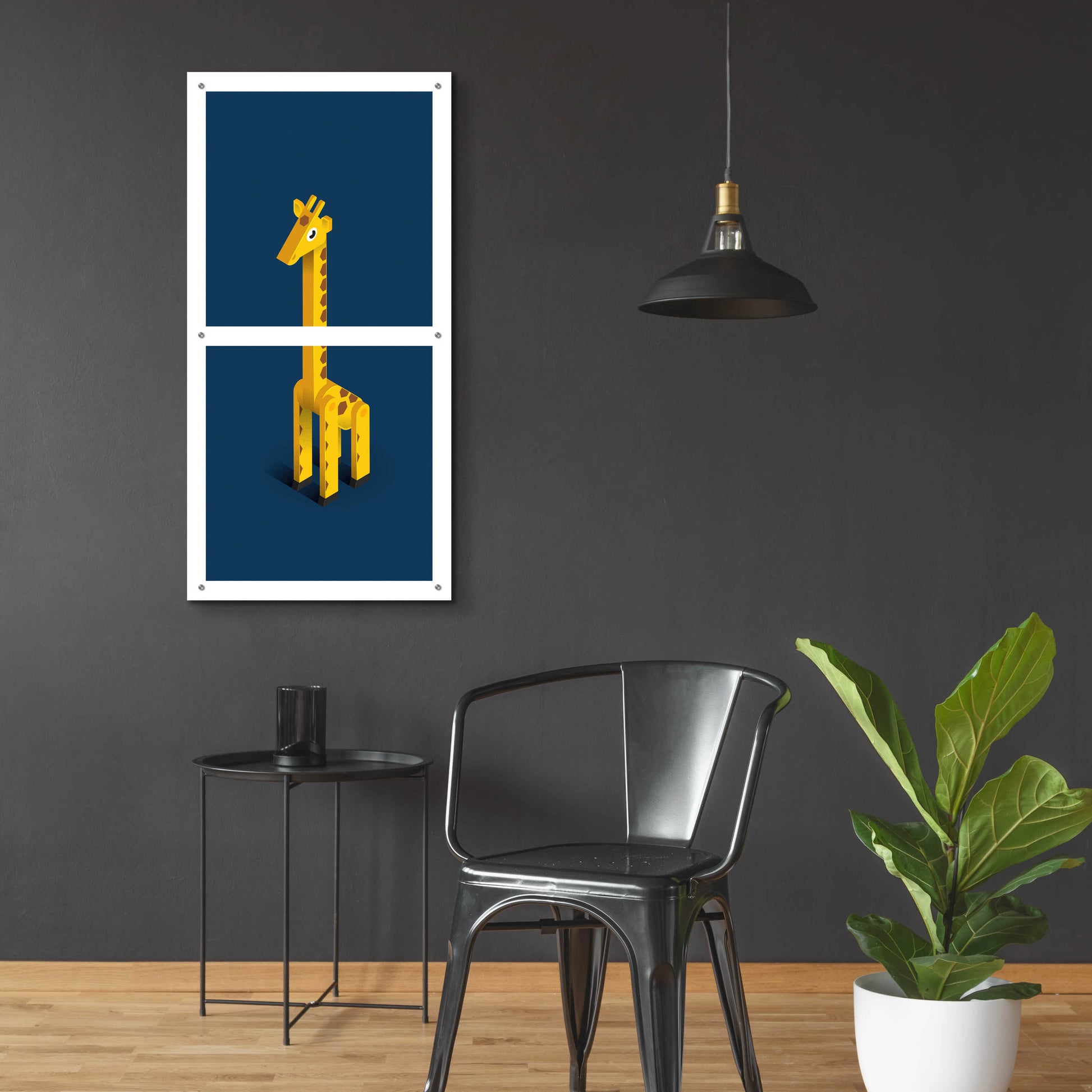 Epic Art 'Giraffe' by Bo Virkelyst Jensen, Acrylic Glass Wall Art,24x48