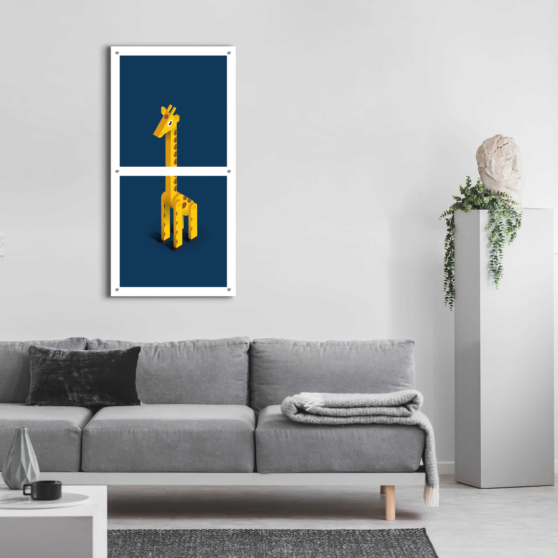 Epic Art 'Giraffe' by Bo Virkelyst Jensen, Acrylic Glass Wall Art,24x48