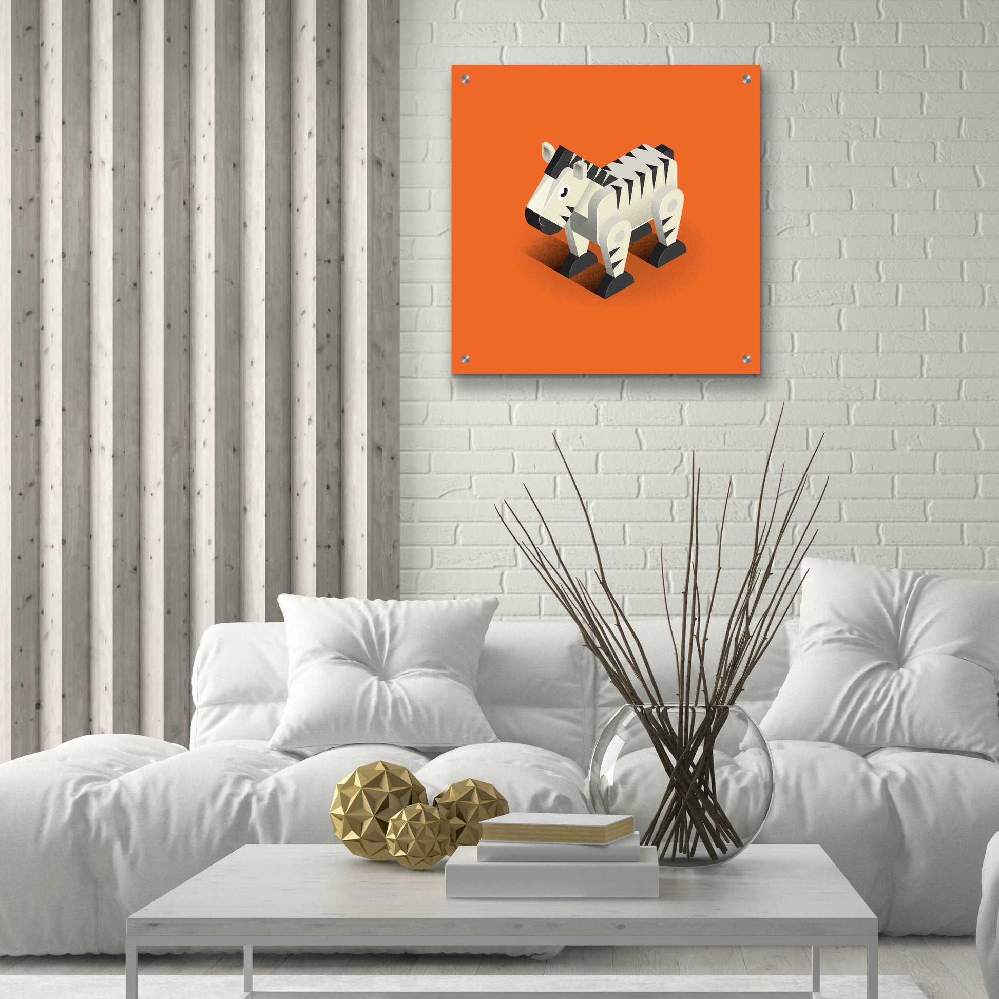 Epic Art 'Zebra' by Bo Virkelyst Jensen, Acrylic Glass Wall Art,24x24