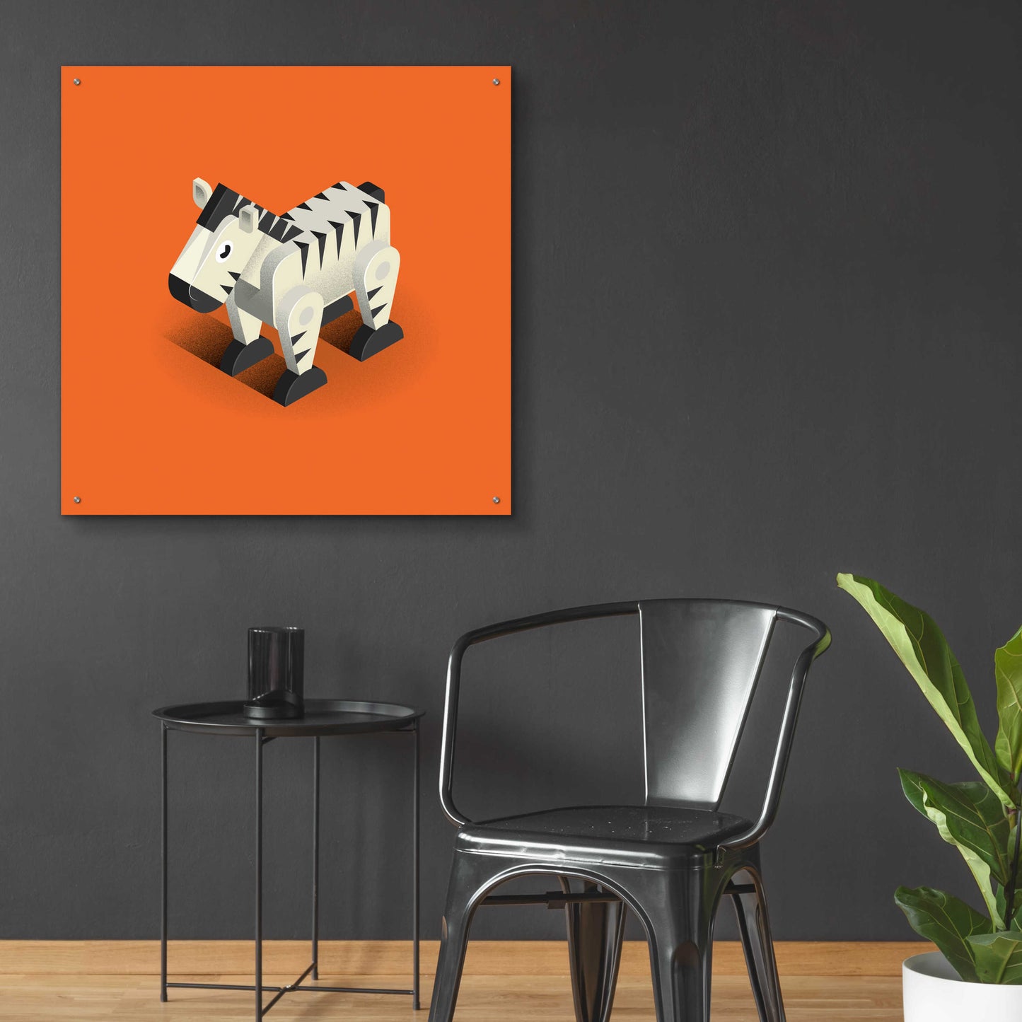 Epic Art 'Zebra' by Bo Virkelyst Jensen, Acrylic Glass Wall Art,36x36