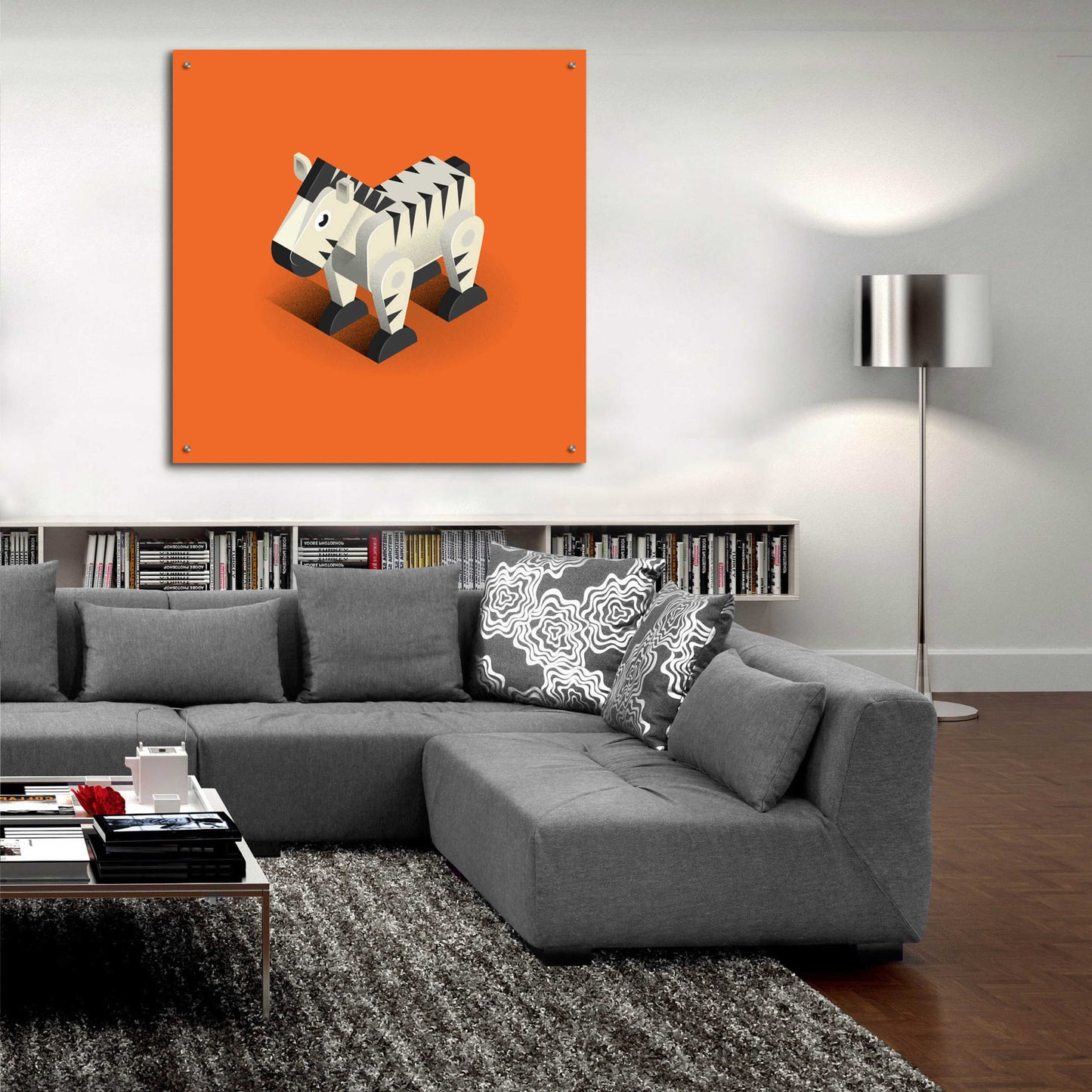 Epic Art 'Zebra' by Bo Virkelyst Jensen, Acrylic Glass Wall Art,36x36