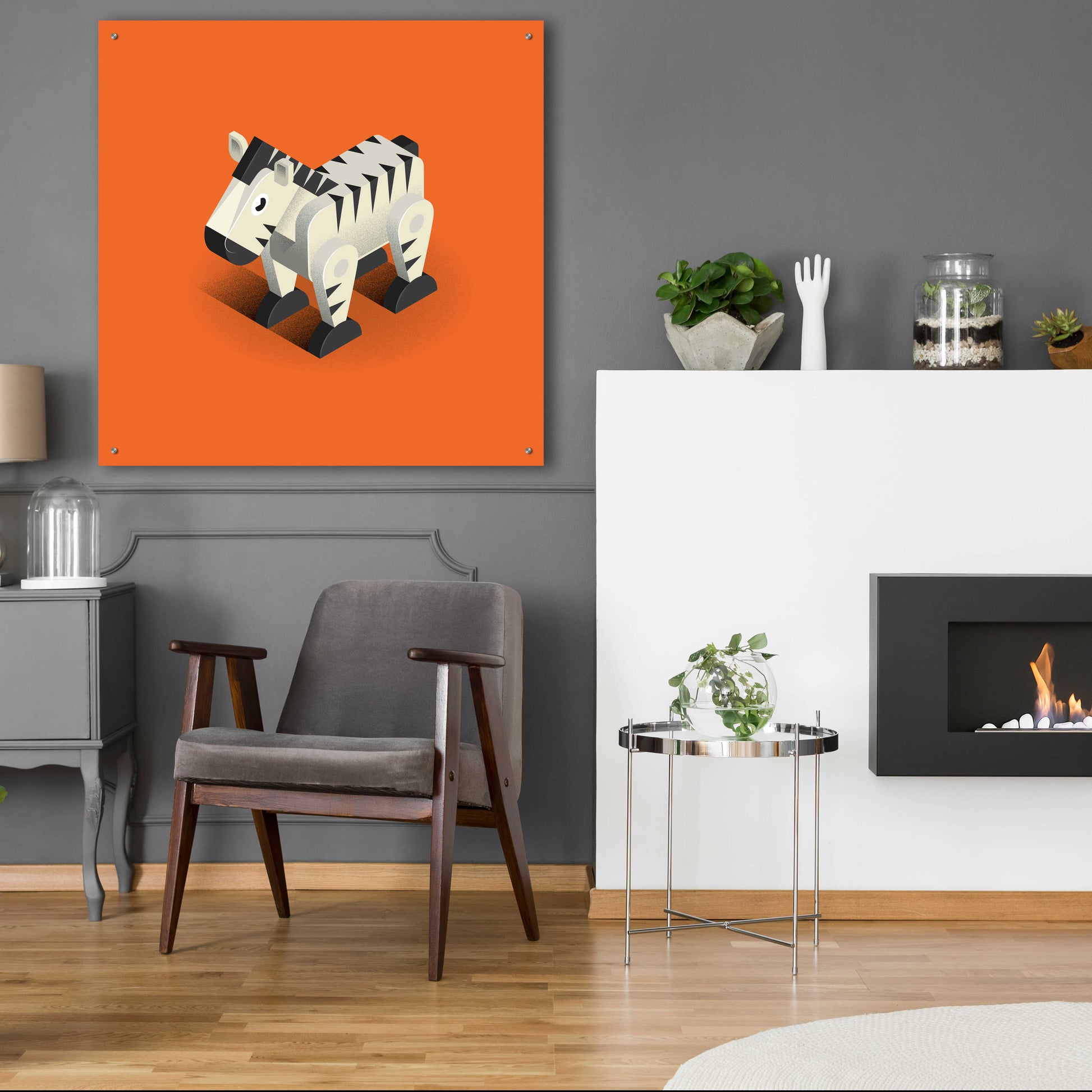 Epic Art 'Zebra' by Bo Virkelyst Jensen, Acrylic Glass Wall Art,36x36