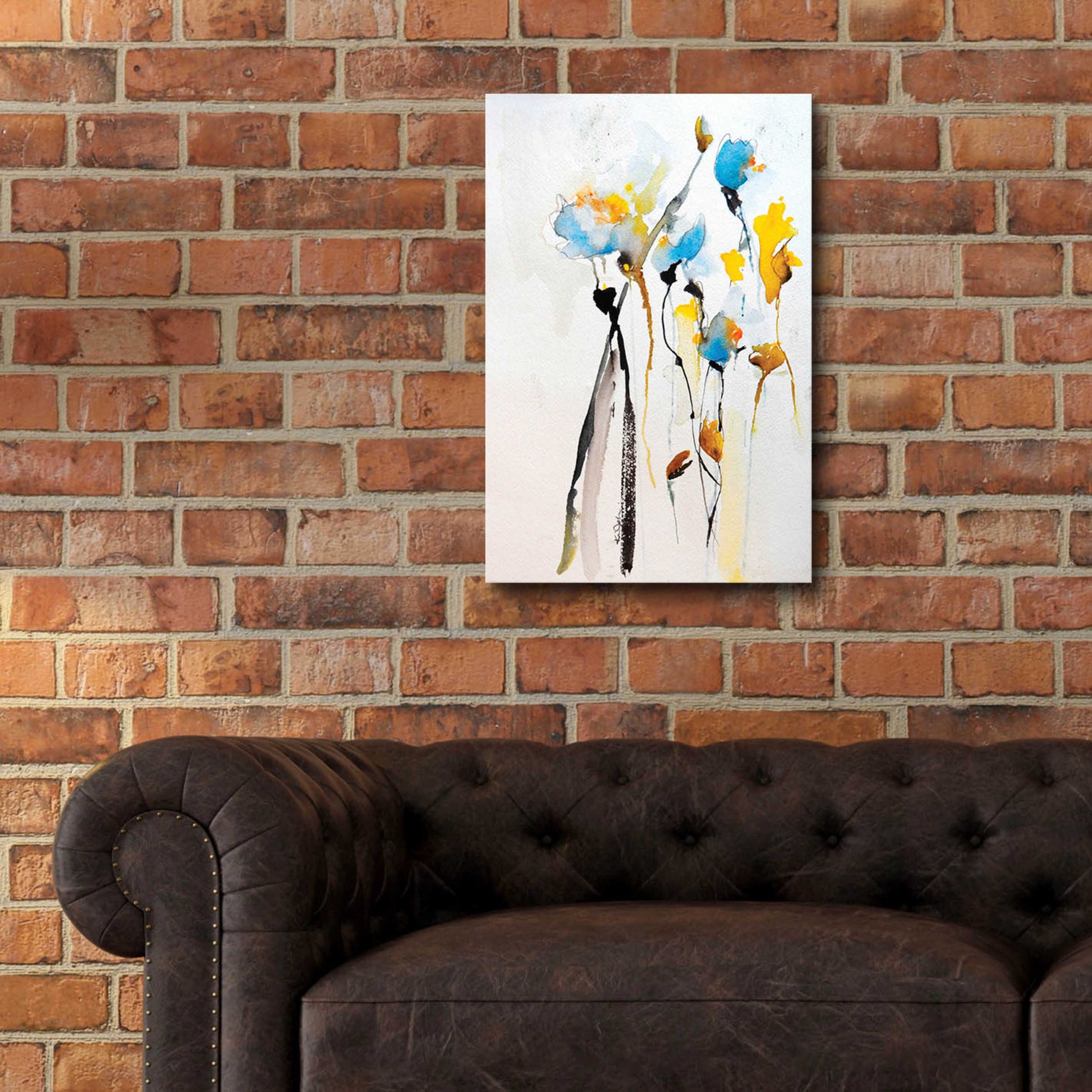 Epic Art 'Blue Flowers II' by Jessica Mingo, Acrylic Glass Wall Art,16x24