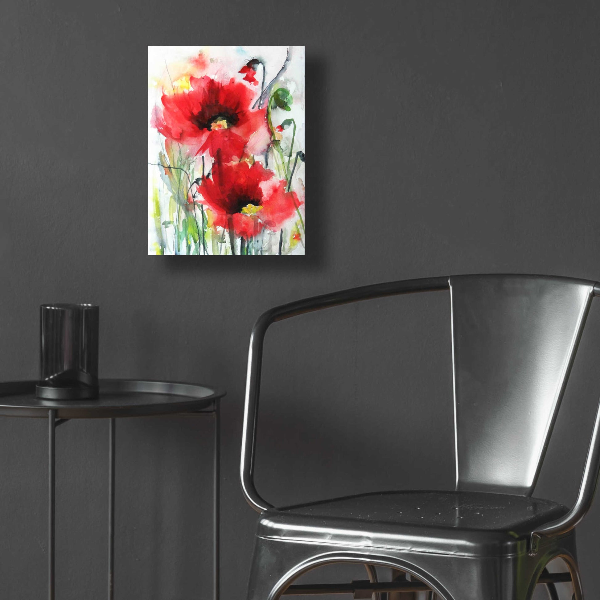 Epic Art 'Red Poppies' by Jessica Mingo, Acrylic Glass Wall Art,12x16