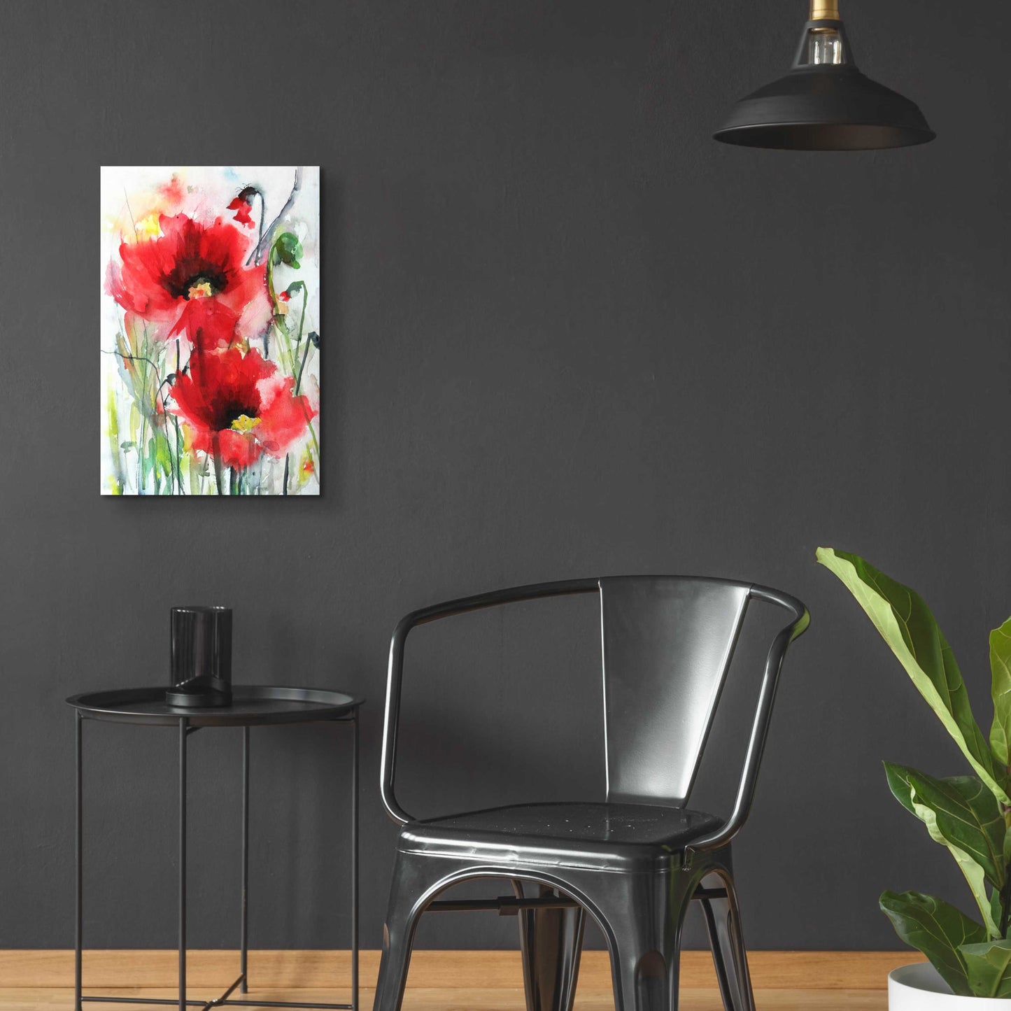 Epic Art 'Red Poppies' by Jessica Mingo, Acrylic Glass Wall Art,16x24