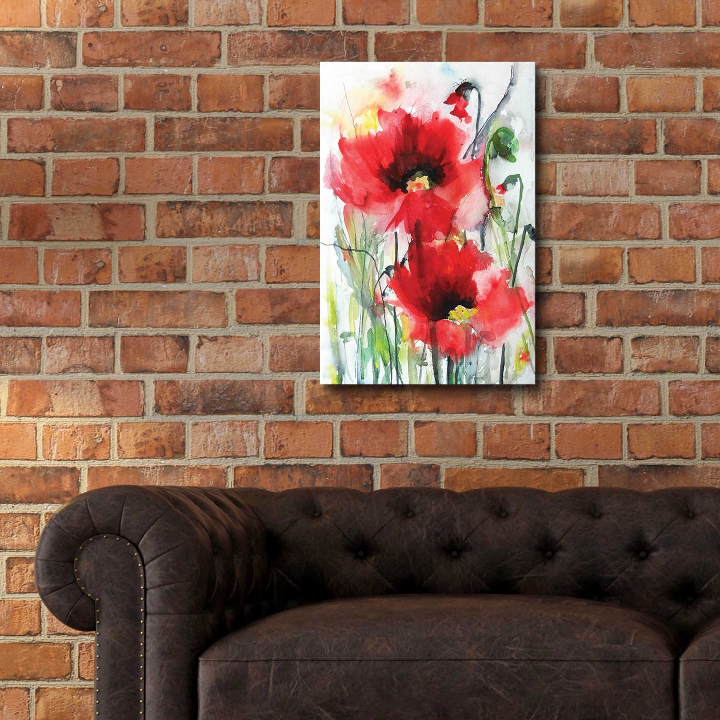 Epic Art 'Red Poppies' by Jessica Mingo, Acrylic Glass Wall Art,16x24