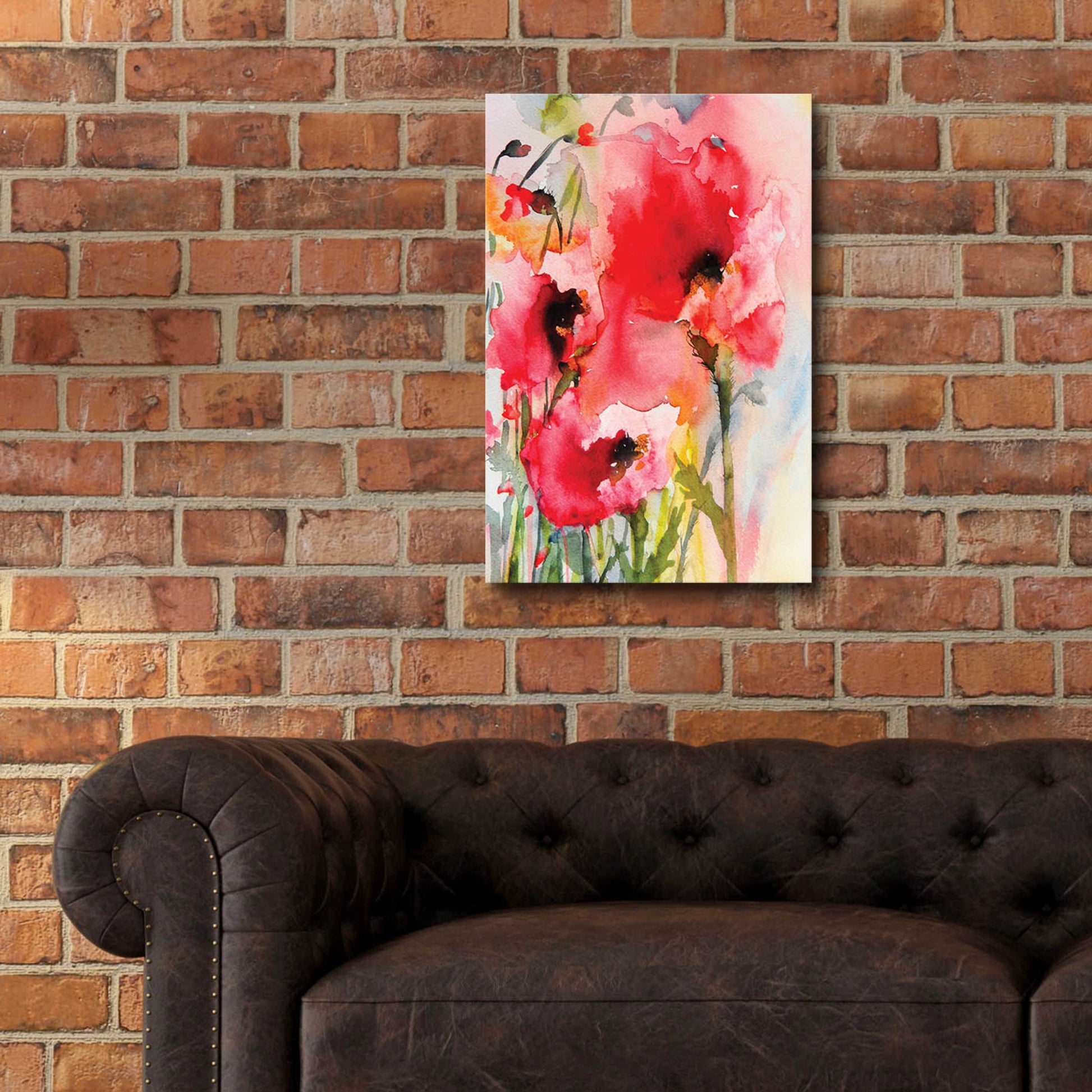 Epic Art 'Summer Poppies' by Karin Johannesson, Acrylic Glass Wall Art,16x24