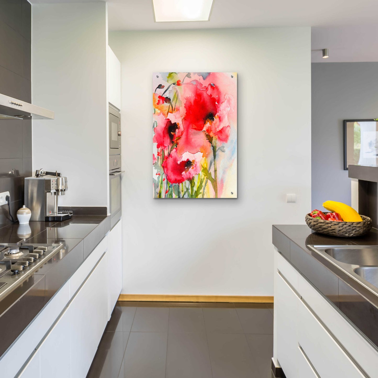Epic Art 'Summer Poppies' by Karin Johannesson, Acrylic Glass Wall Art,24x36