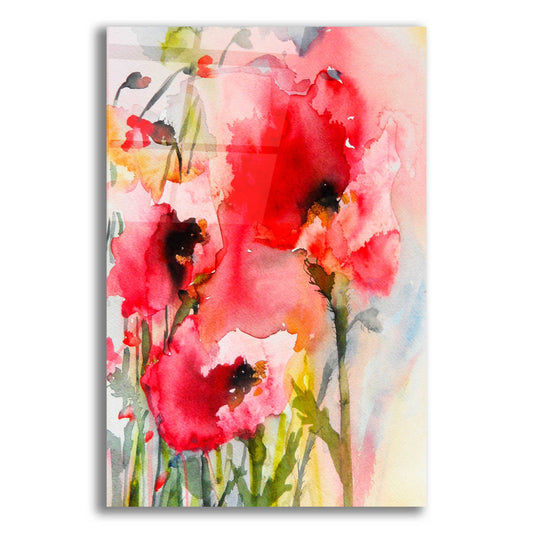 Epic Art 'Summer Poppies' by Karin Johannesson, Acrylic Glass Wall Art