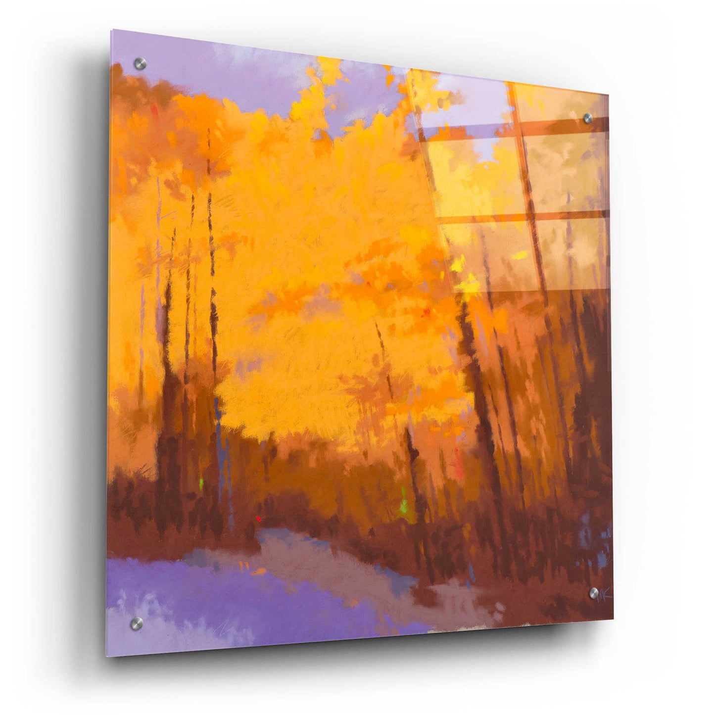 Epic Art 'Orange to the Edge' by Mike Kelly, Acrylic Glass Wall Art,24x24