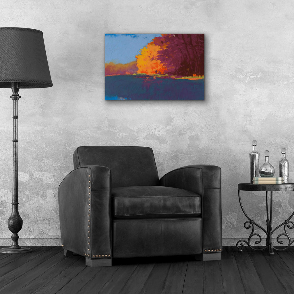 Epic Art 'River Bank' by Mike Kelly, Acrylic Glass Wall Art,24x16