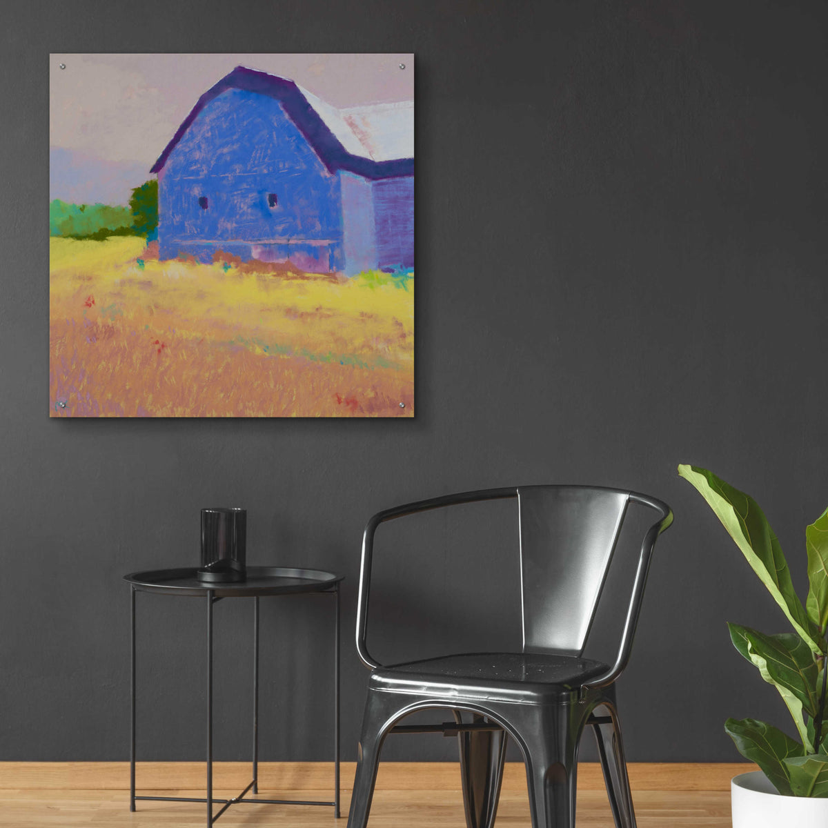 Epic Art 'Summer Field' by Mike Kelly, Acrylic Glass Wall Art,36x36