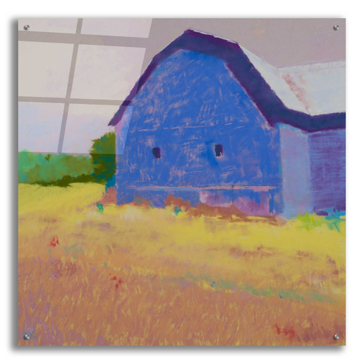 Epic Art 'Summer Field' by Mike Kelly, Acrylic Glass Wall Art,36x36