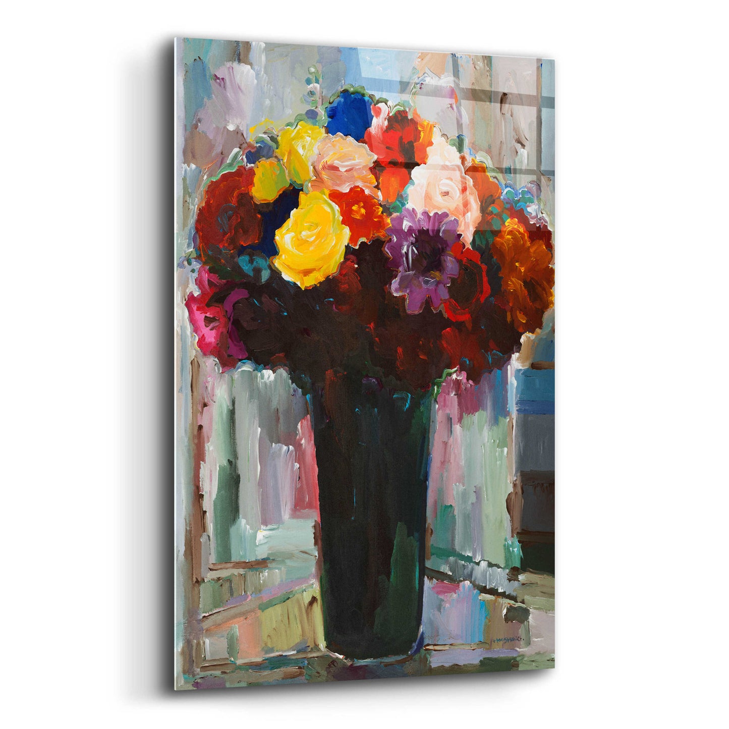 Epic Art 'Abundant Bouquet' by Hooshang Khorasani, Acrylic Glass Wall Art,16x24