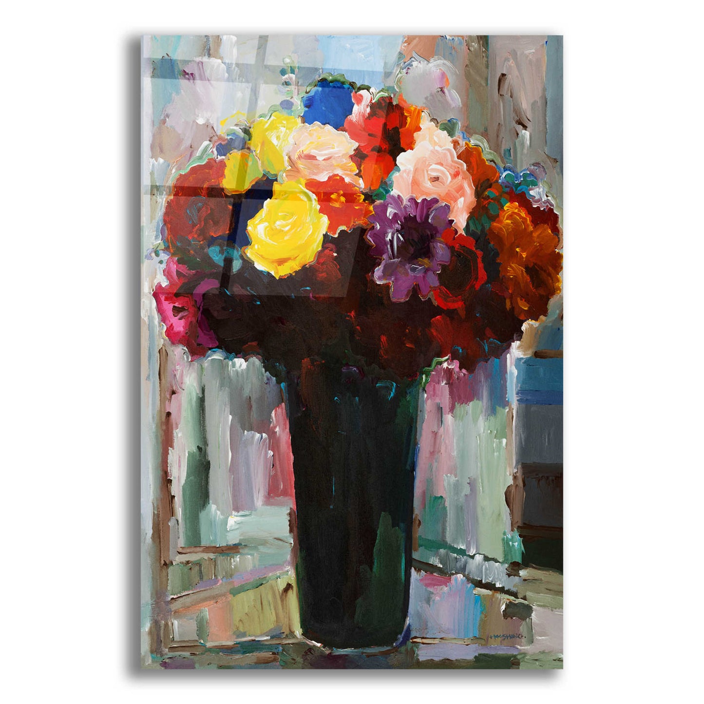 Epic Art 'Abundant Bouquet' by Hooshang Khorasani, Acrylic Glass Wall Art,16x24