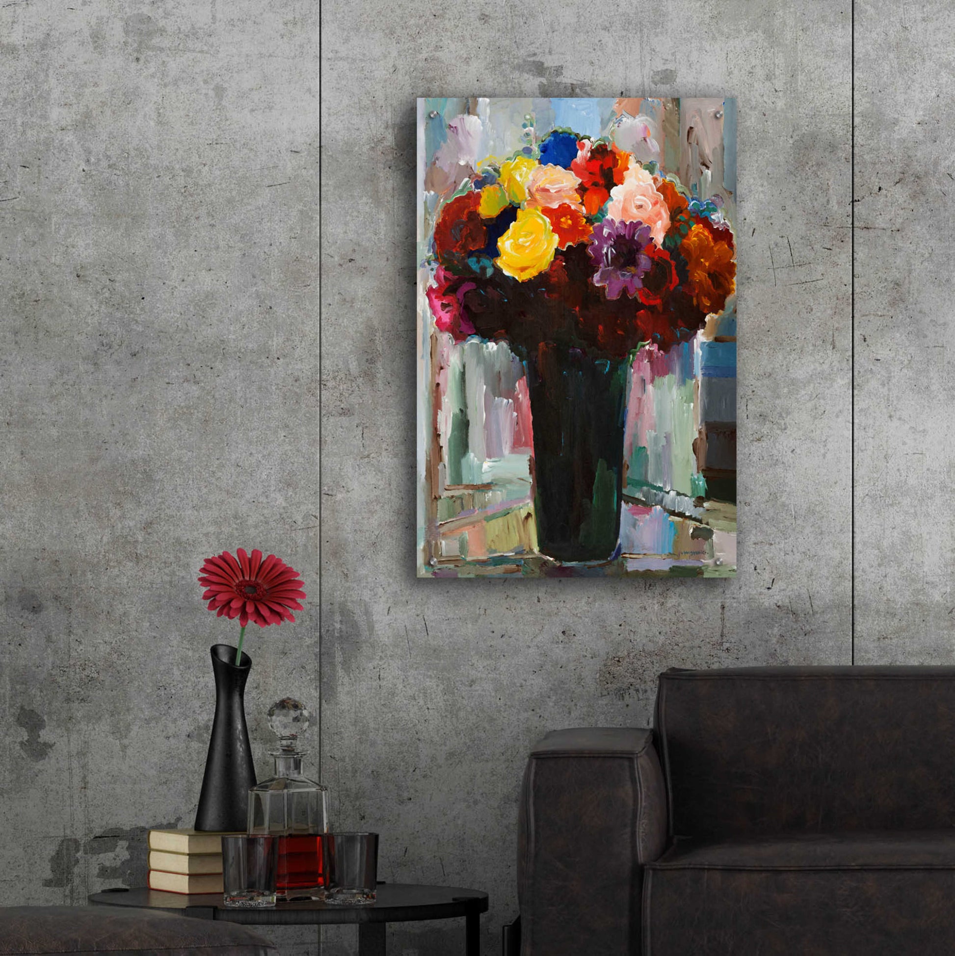 Epic Art 'Abundant Bouquet' by Hooshang Khorasani, Acrylic Glass Wall Art,24x36