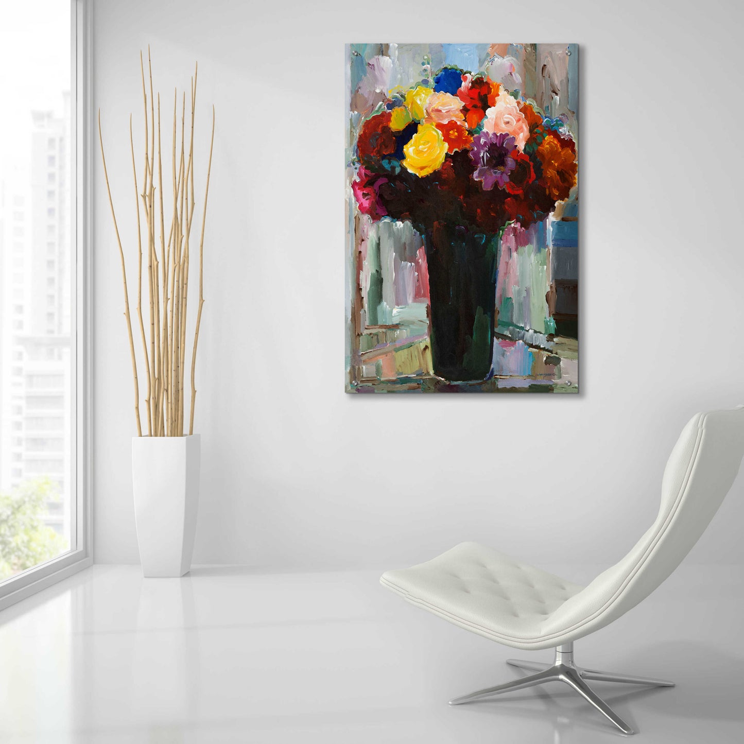 Epic Art 'Abundant Bouquet' by Hooshang Khorasani, Acrylic Glass Wall Art,24x36